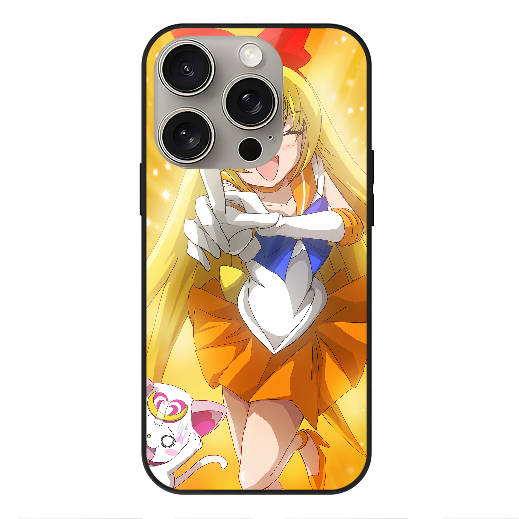 （画像用） 美少女戦士セーラームーン Sailor Moon 【iPhone15Pro対応】スマホケース 耐衝撃＆黄変防止 背面ガラス