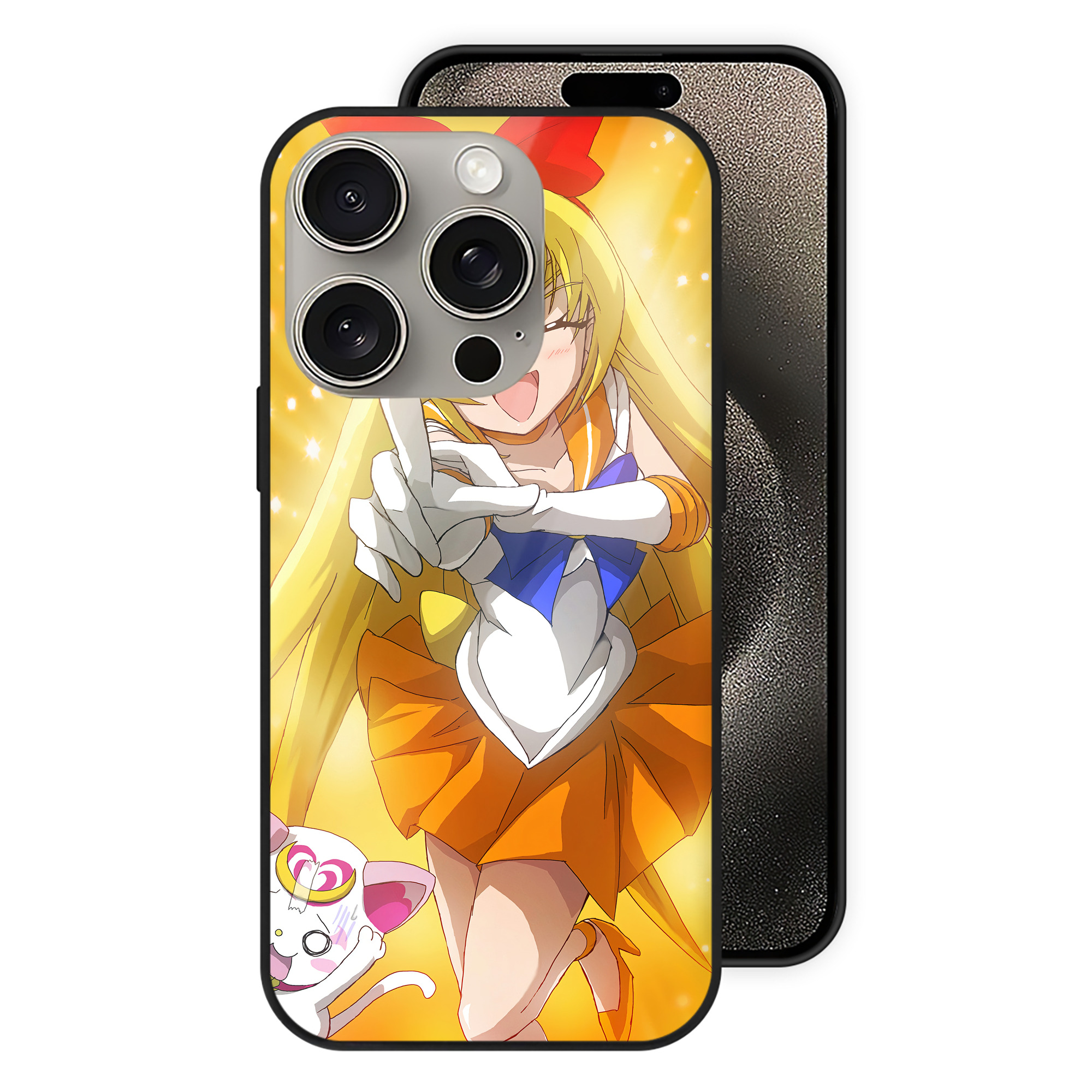 （画像用） 美少女戦士セーラームーン Sailor Moon 【iPhone15Pro対応】スマホケース 耐衝撃＆黄変防止 背面ガラス