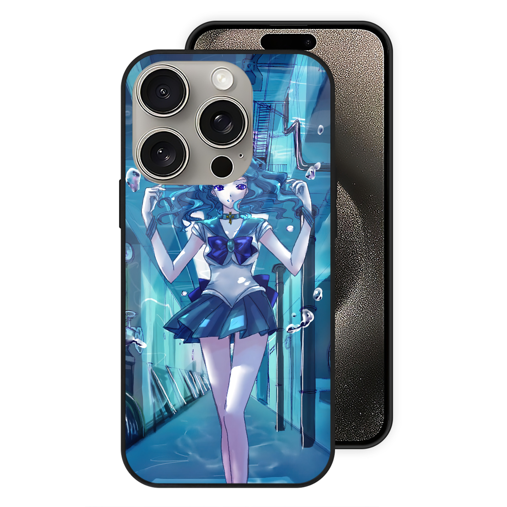 （画像用） 美少女戦士セーラームーン Sailor Moon 【iPhone15Pro対応】スマホケース 耐衝撃＆黄変防止 背面ガラス