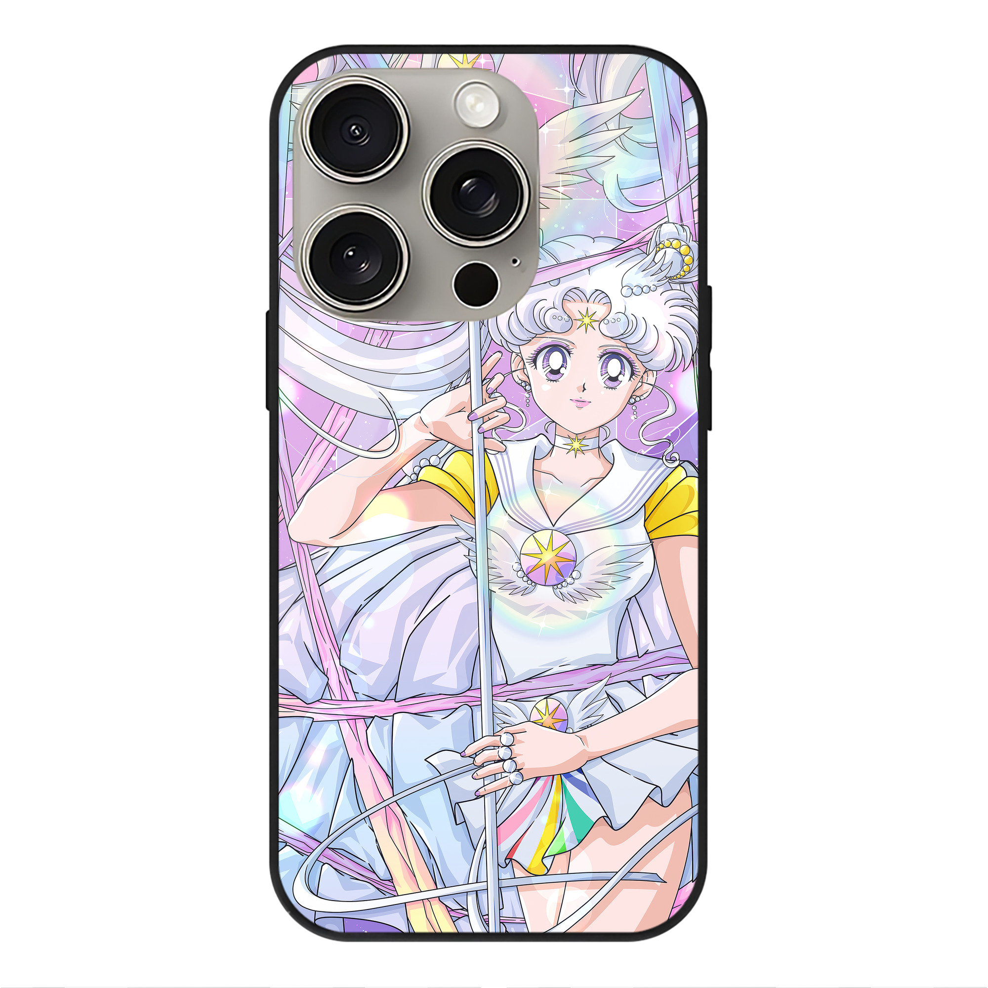 （画像用） 美少女戦士セーラームーン Sailor Moon 【iPhone15Pro対応】スマホケース 耐衝撃＆黄変防止 背面ガラス