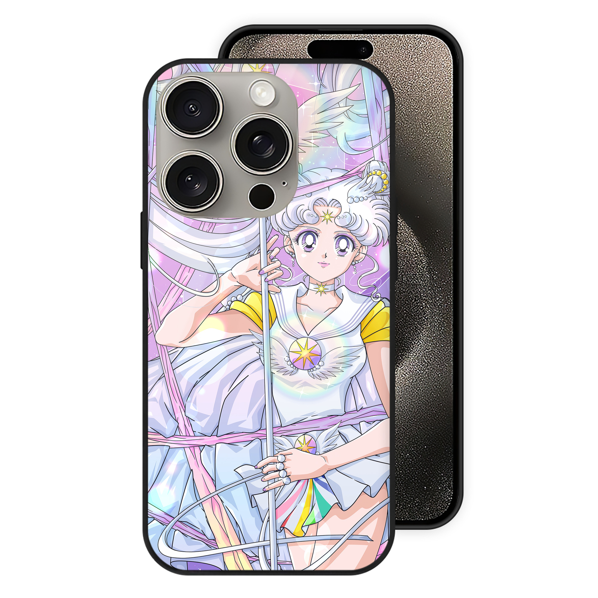 （画像用） 美少女戦士セーラームーン Sailor Moon 【iPhone15Pro対応】スマホケース 耐衝撃＆黄変防止 背面ガラス