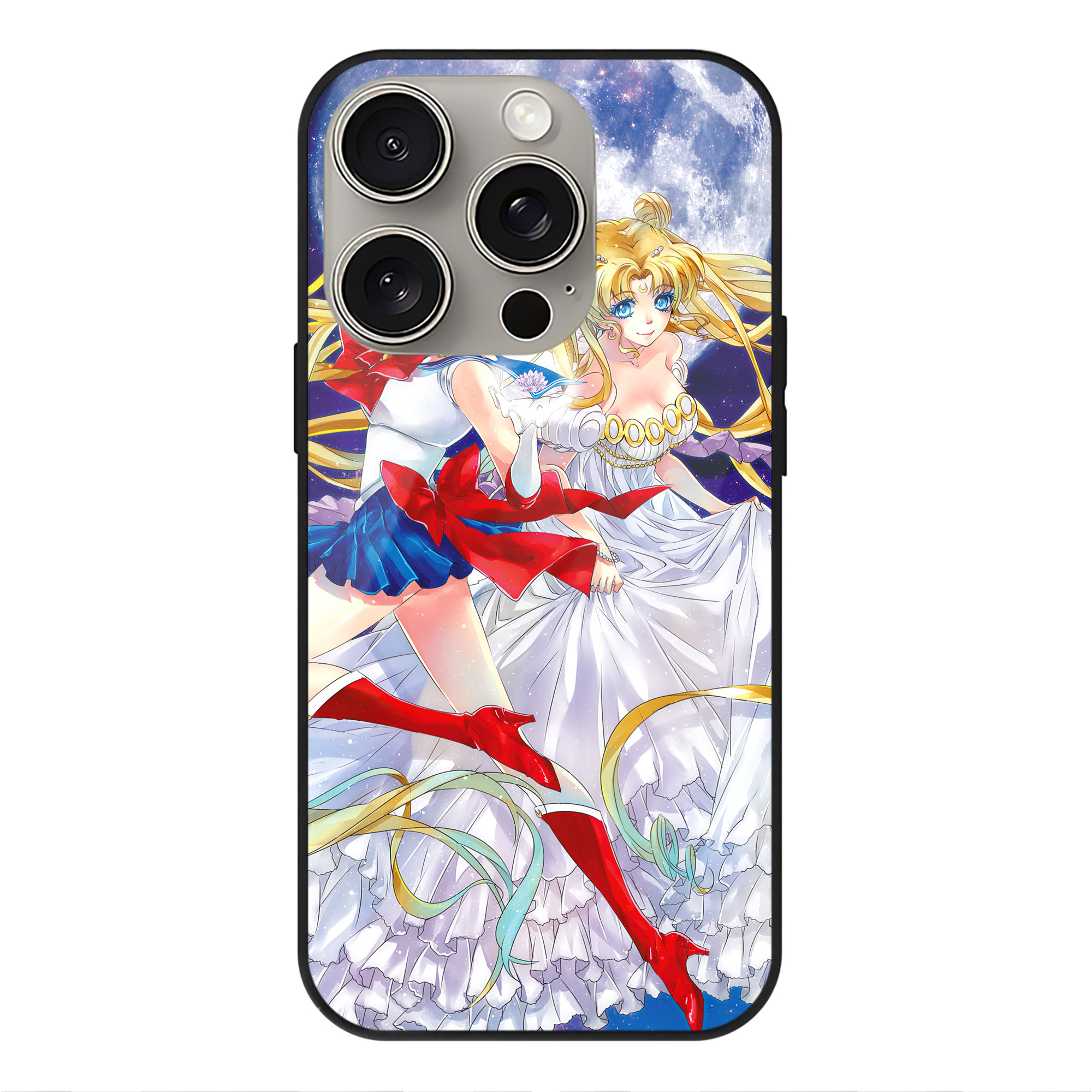 （画像用） 美少女戦士セーラームーン Sailor Moon 【iPhone15Pro対応】スマホケース 耐衝撃＆黄変防止 背面ガラス