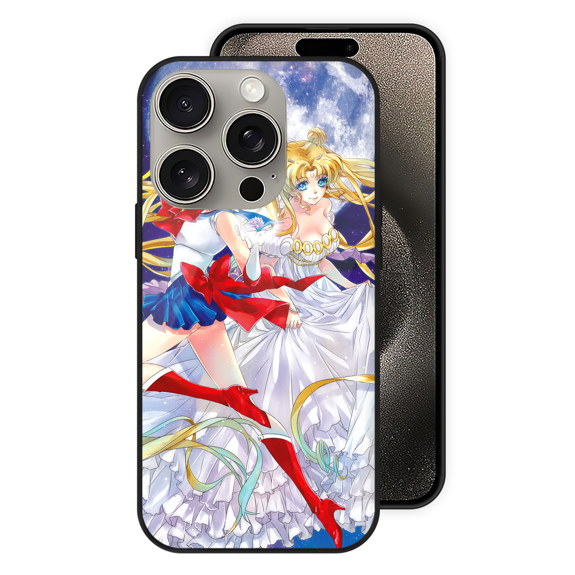 （画像用） 美少女戦士セーラームーン Sailor Moon 【iPhone15Pro対応】スマホケース 耐衝撃＆黄変防止 背面ガラス