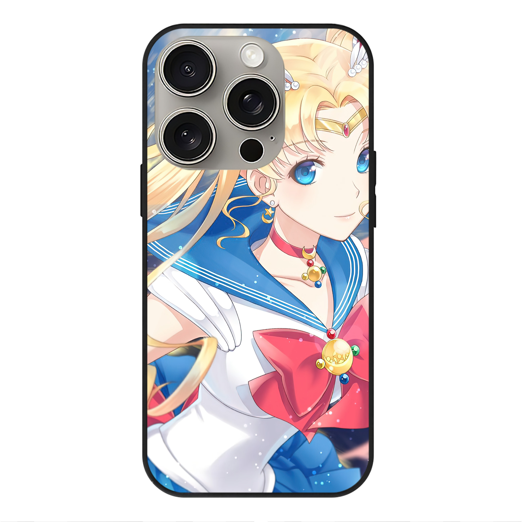 （画像用） 美少女戦士セーラームーン Sailor Moon 【iPhone15Pro対応】スマホケース 耐衝撃＆黄変防止 背面ガラス