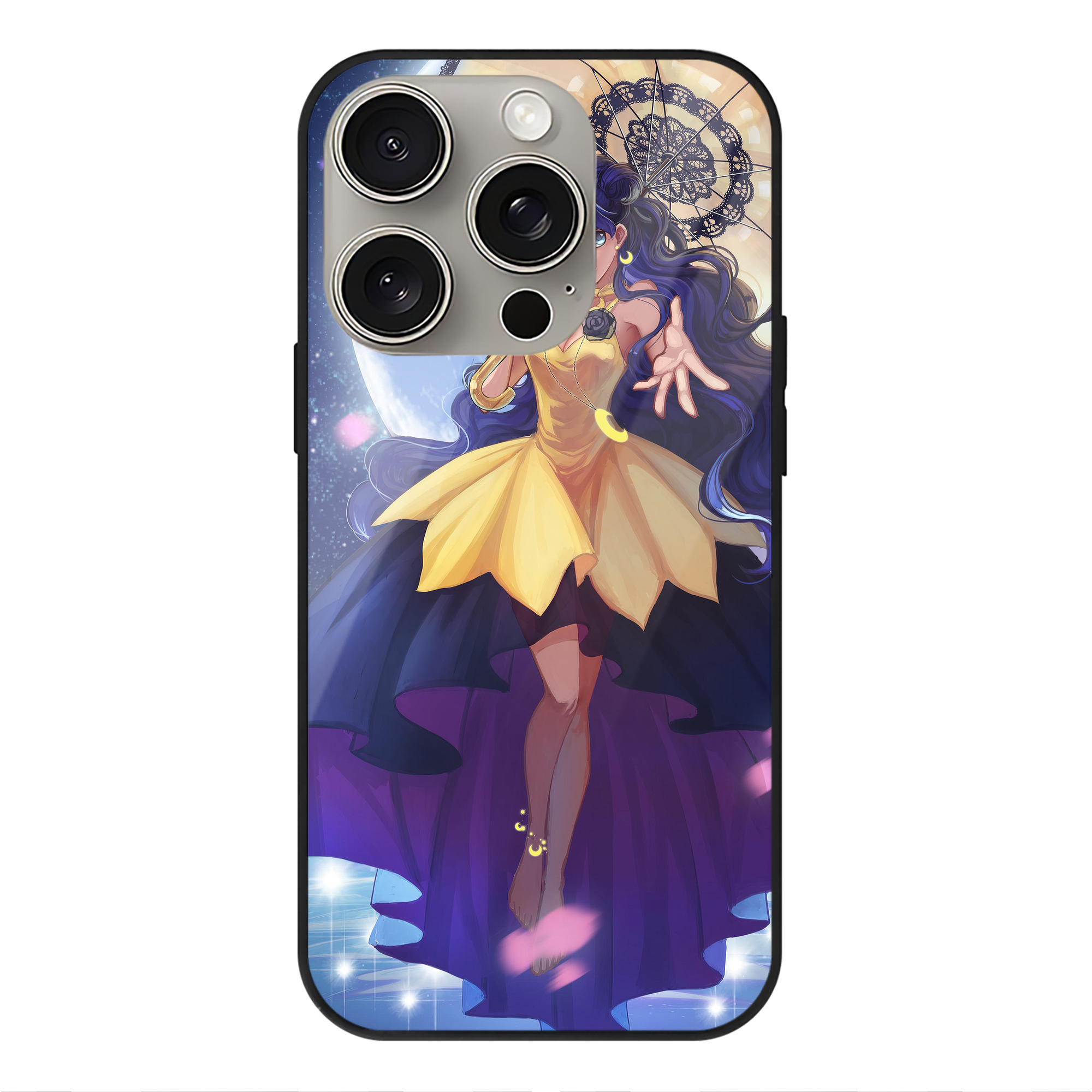 （画像用） 美少女戦士セーラームーン Sailor Moon 【iPhone15Pro対応】スマホケース 耐衝撃＆黄変防止 背面ガラス