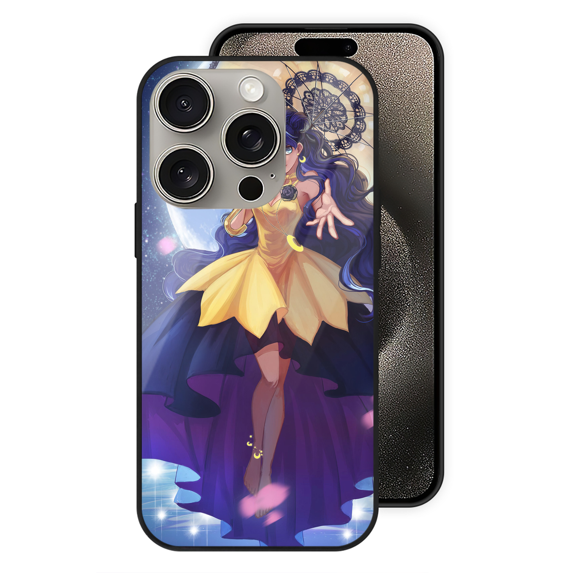 （画像用） 美少女戦士セーラームーン Sailor Moon 【iPhone15Pro対応】スマホケース 耐衝撃＆黄変防止 背面ガラス