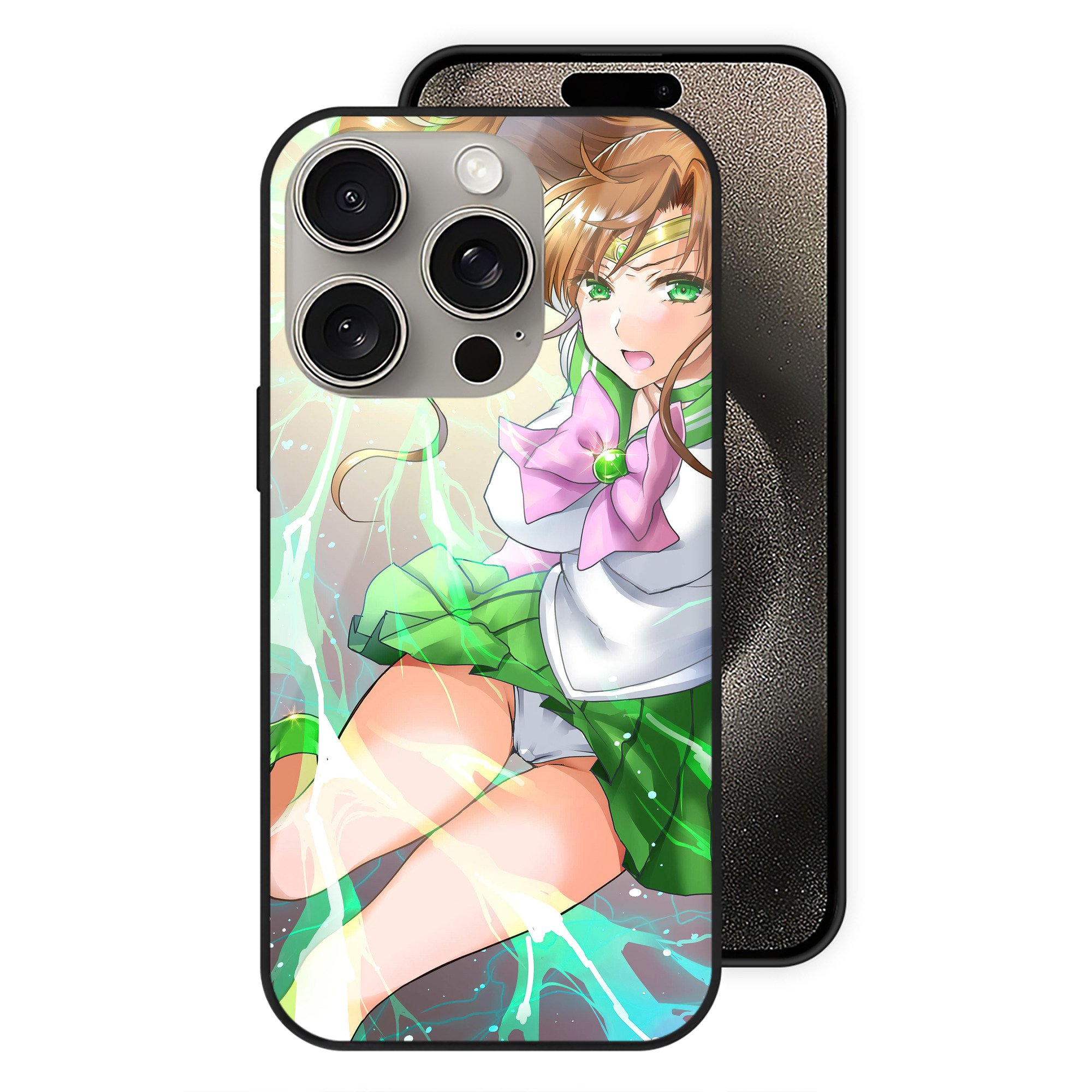 （画像用） 美少女戦士セーラームーン Sailor Moon 【iPhone15Pro対応】スマホケース 耐衝撃＆黄変防止 背面ガラス