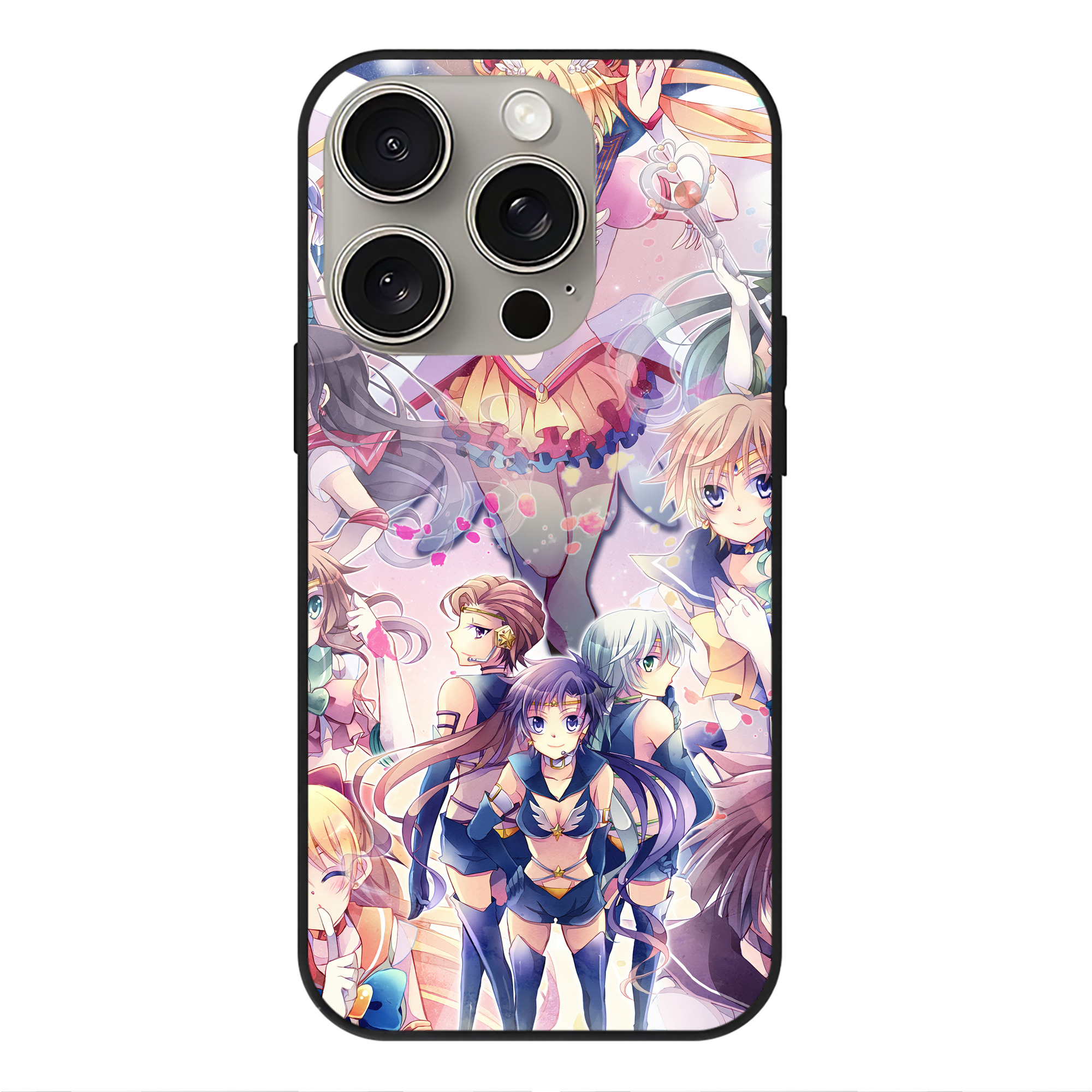 （画像用） 美少女戦士セーラームーン Sailor Moon 【iPhone15Pro対応】スマホケース 耐衝撃＆黄変防止 背面ガラス