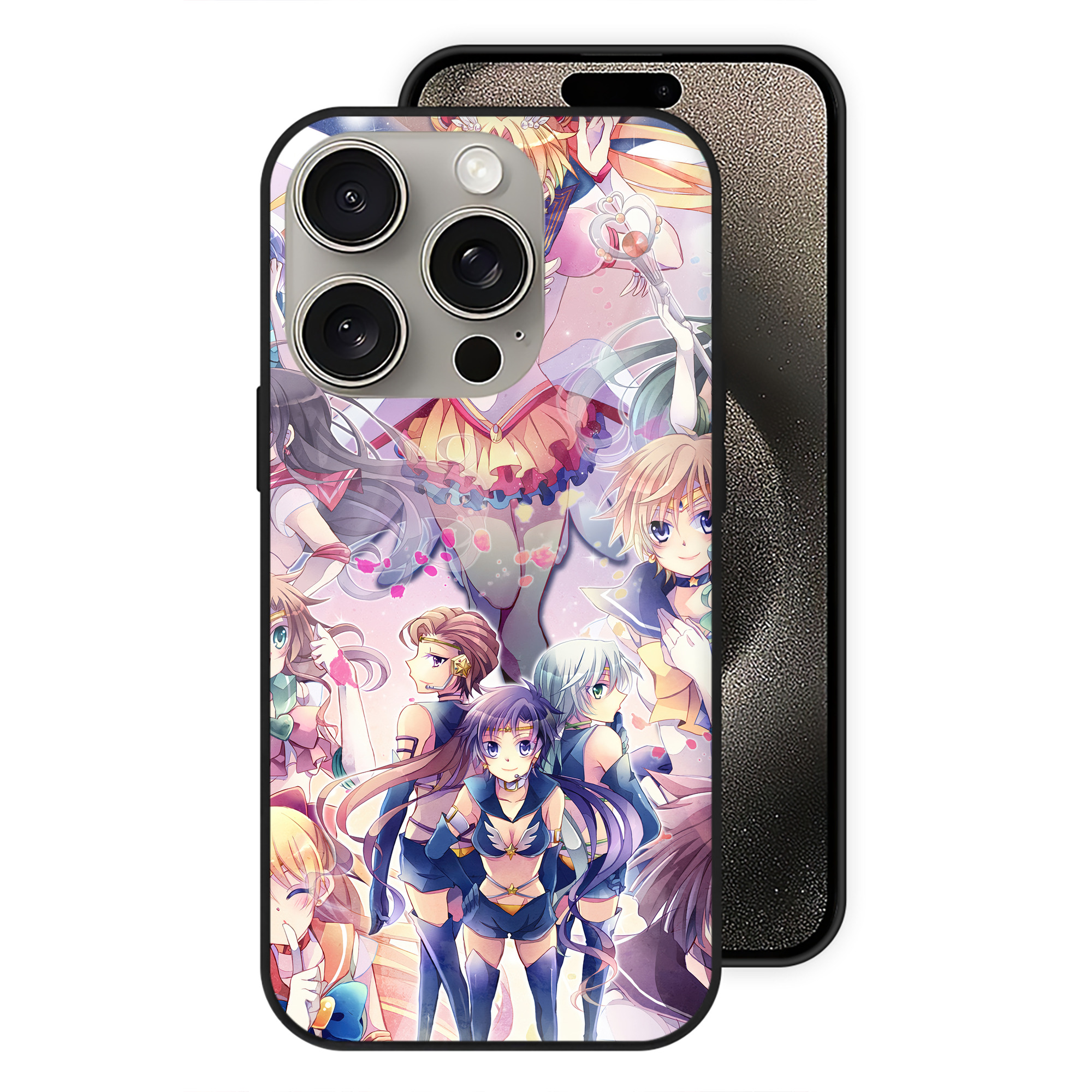 （画像用） 美少女戦士セーラームーン Sailor Moon 【iPhone15Pro対応】スマホケース 耐衝撃＆黄変防止 背面ガラス