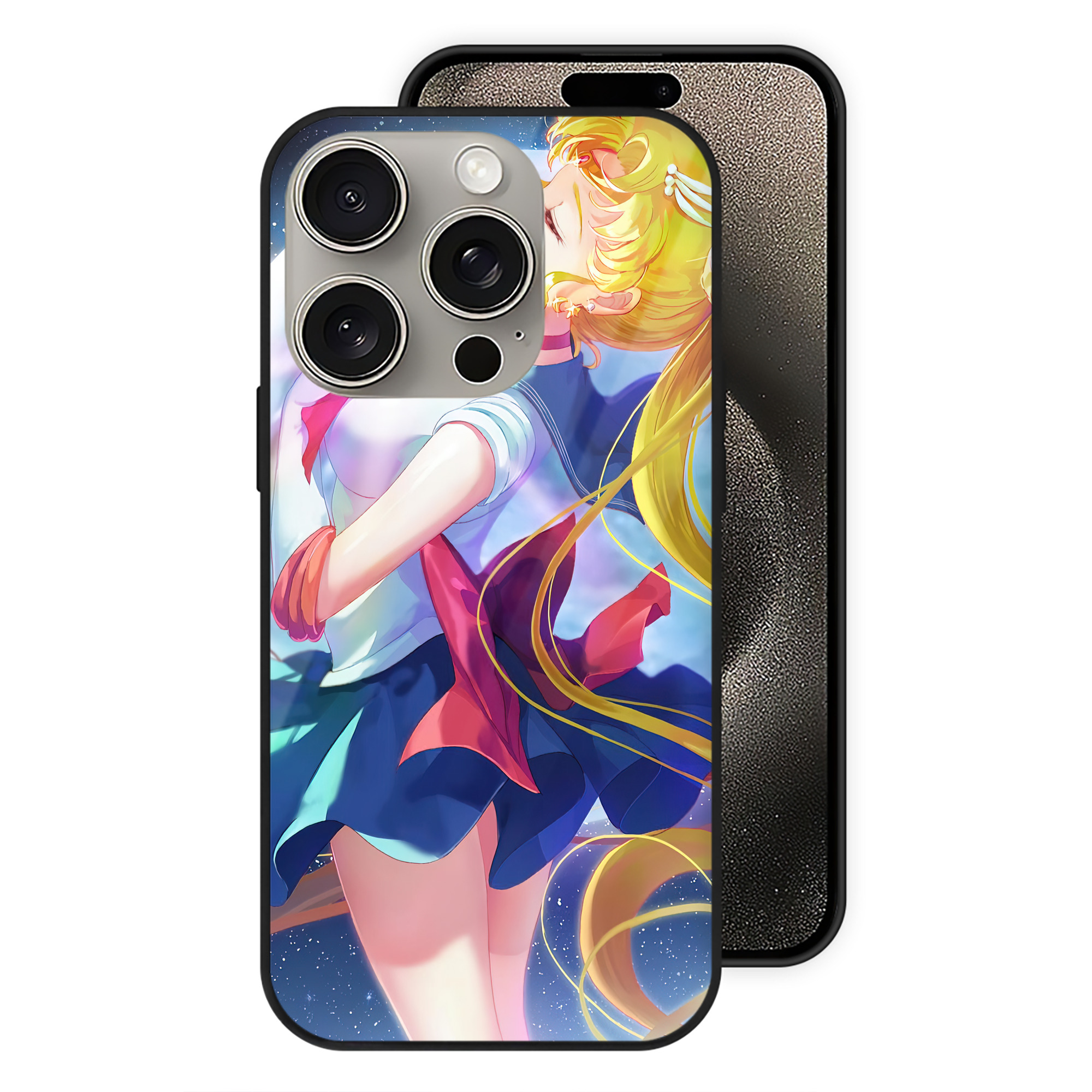 （画像用） 美少女戦士セーラームーン Sailor Moon 【iPhone15Pro対応】スマホケース 耐衝撃＆黄変防止 背面ガラス