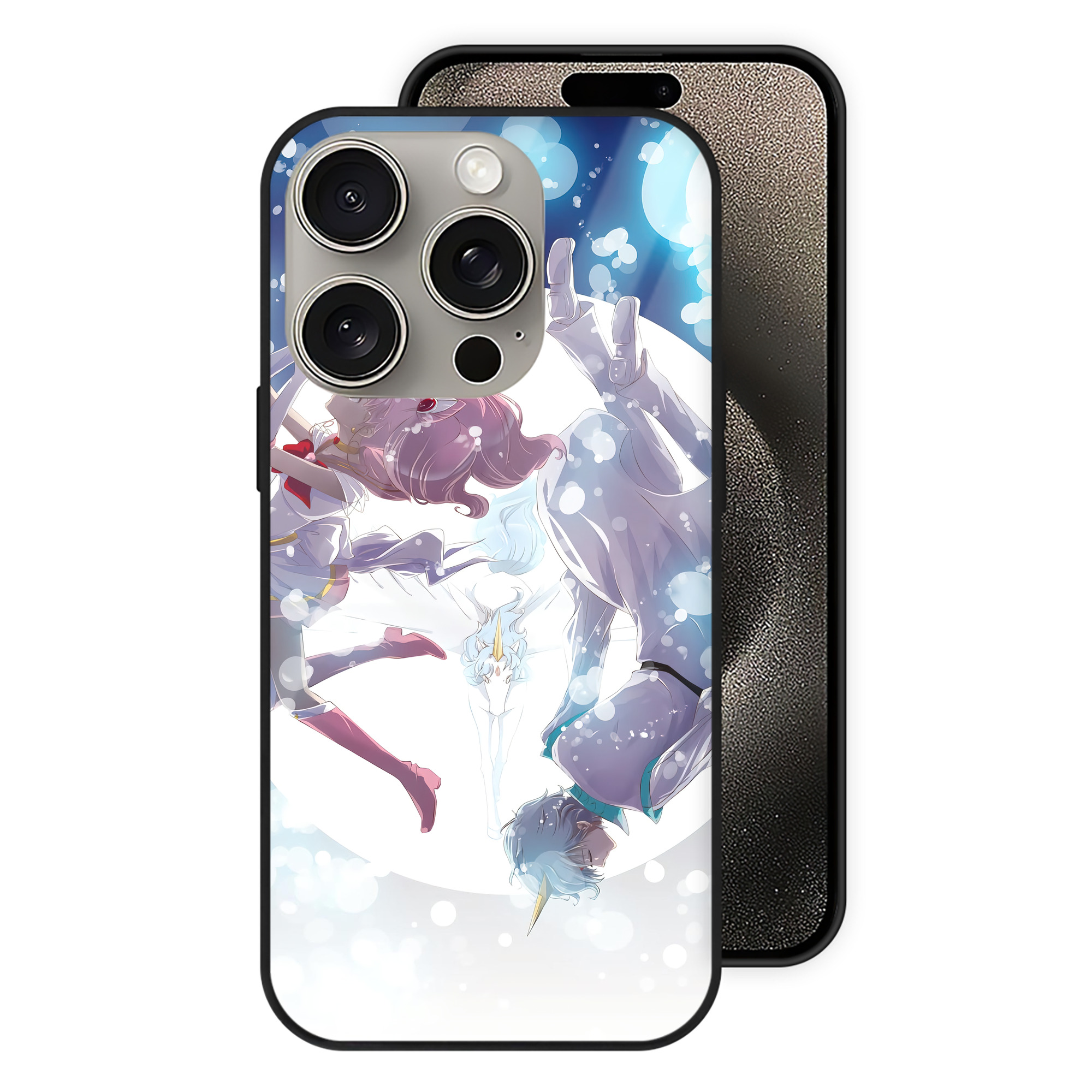 （画像用） 美少女戦士セーラームーン Sailor Moon 【iPhone15Pro対応】スマホケース 耐衝撃＆黄変防止 背面ガラス