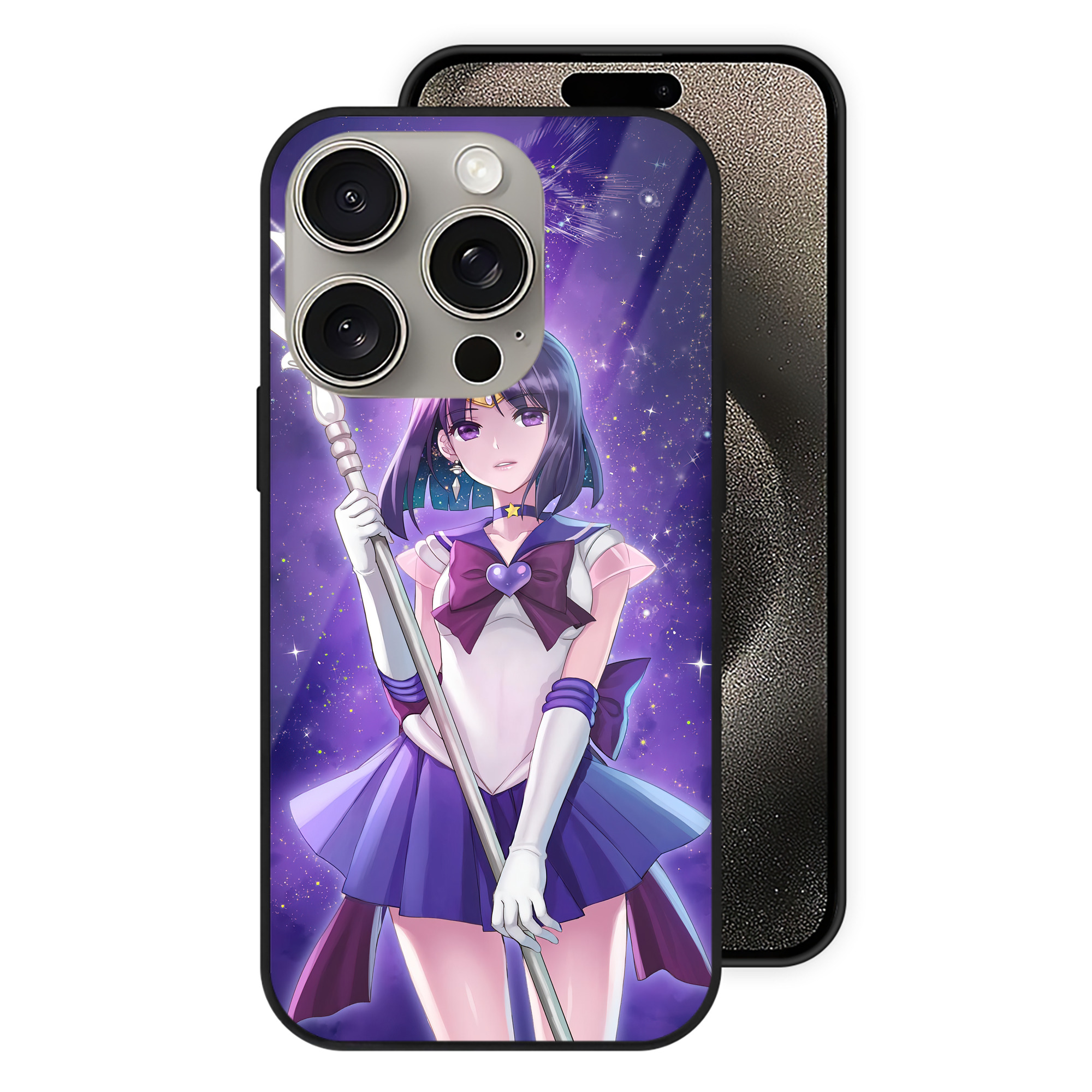 （画像用） 美少女戦士セーラームーン Sailor Moon 【iPhone15Pro対応】スマホケース 耐衝撃＆黄変防止 背面ガラス