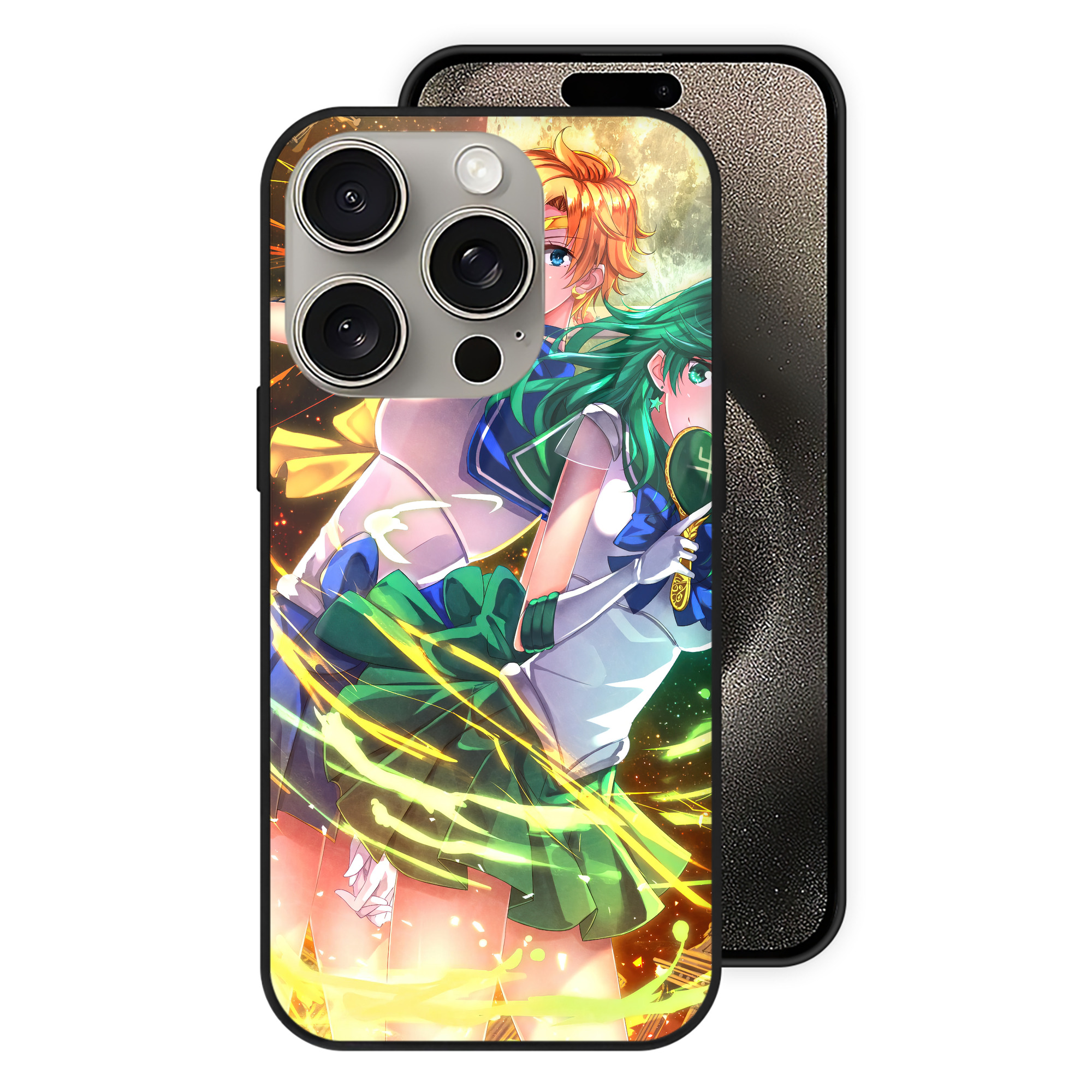 （画像用） 美少女戦士セーラームーン Sailor Moon 【iPhone15Pro対応】スマホケース 耐衝撃＆黄変防止 背面ガラス