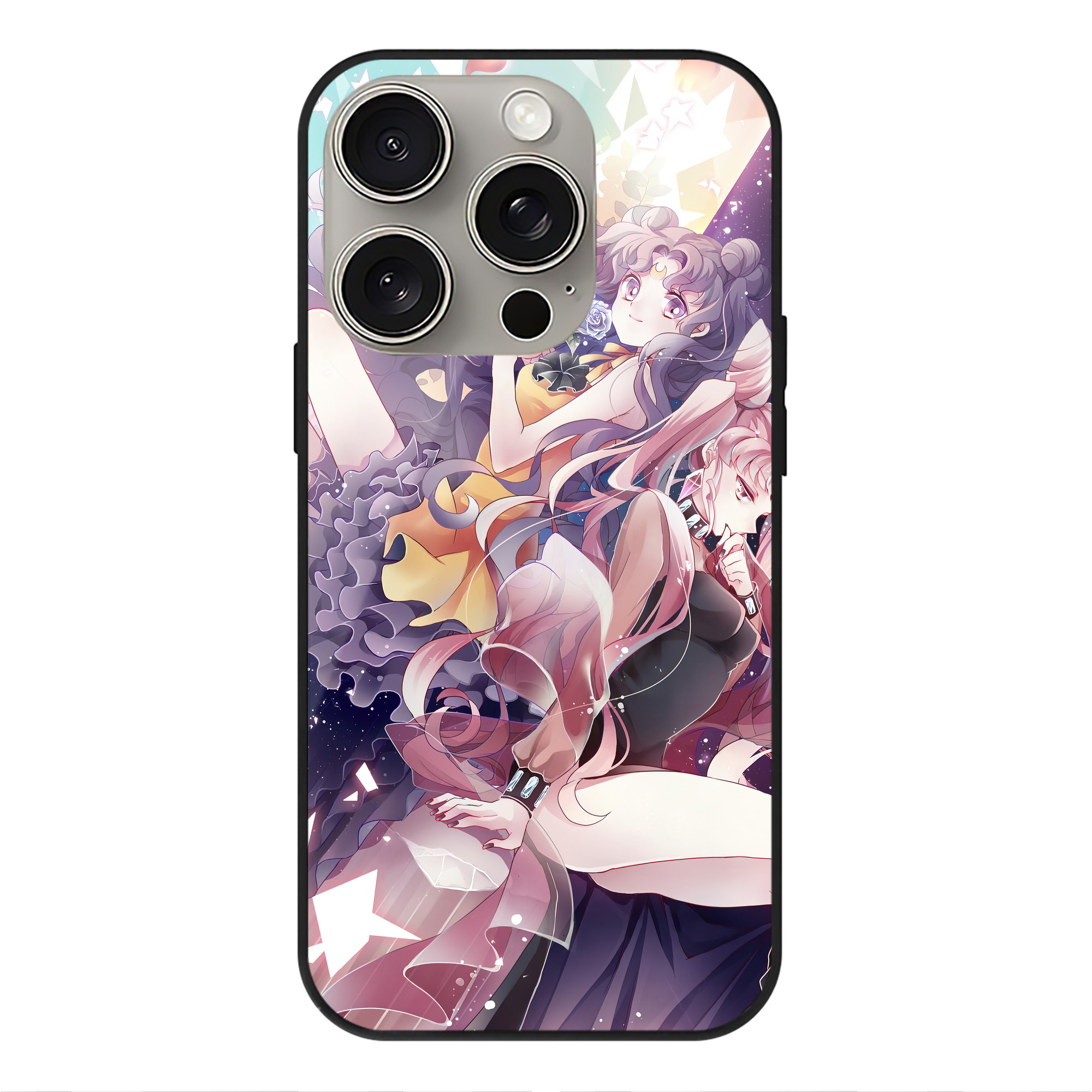 （画像用） 美少女戦士セーラームーン Sailor Moon 【iPhone15Pro対応】スマホケース 耐衝撃＆黄変防止 背面ガラス