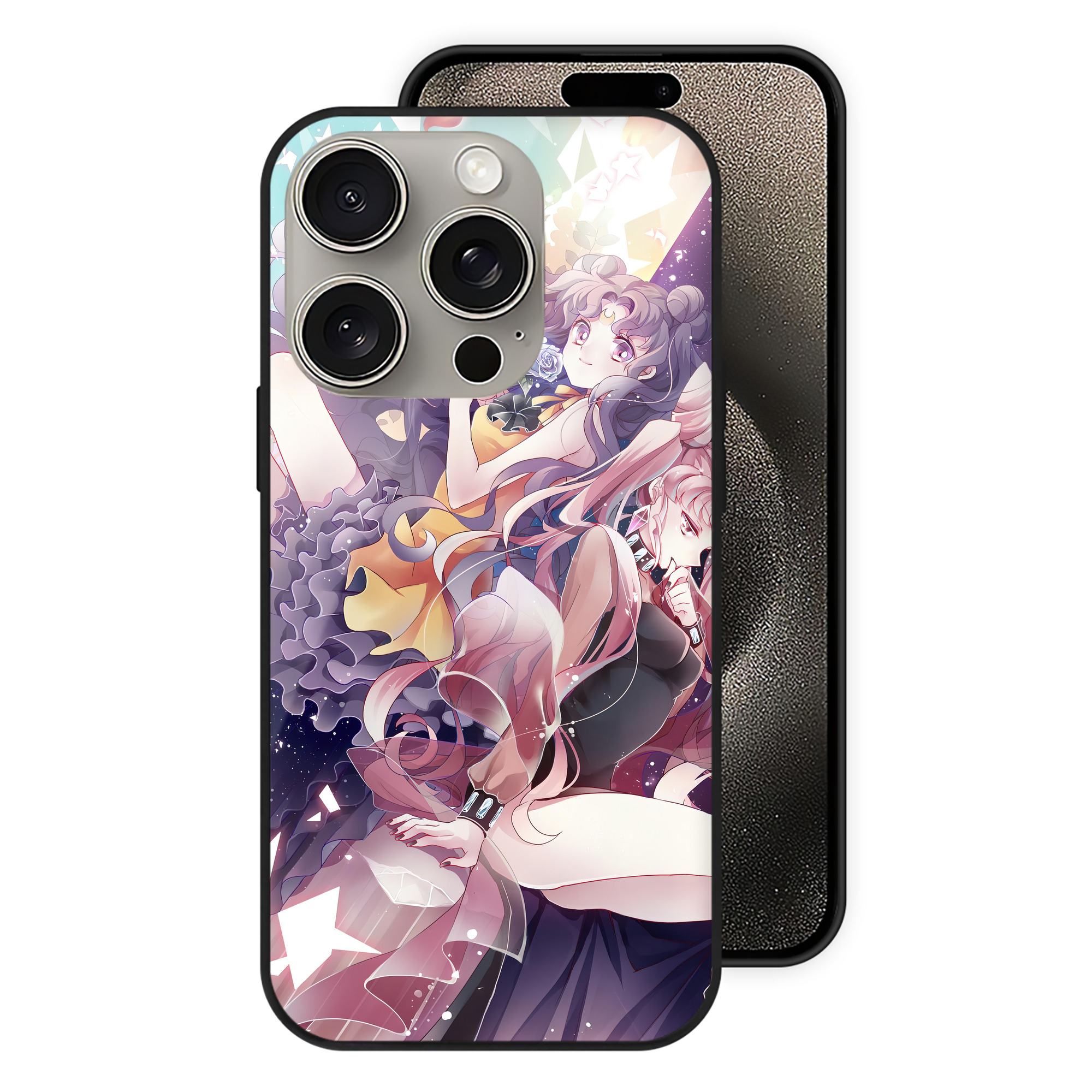 （画像用） 美少女戦士セーラームーン Sailor Moon 【iPhone15Pro対応】スマホケース 耐衝撃＆黄変防止 背面ガラス