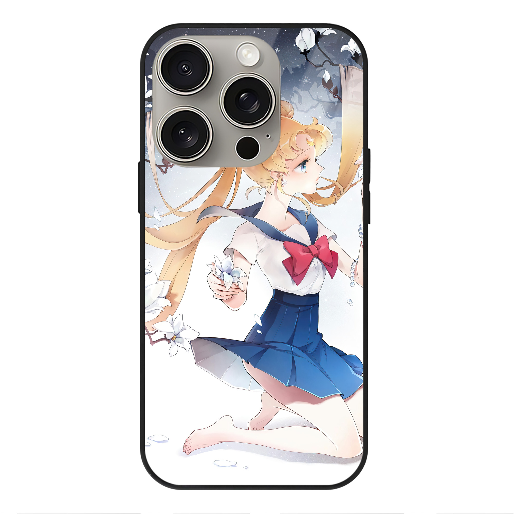 （画像用） 美少女戦士セーラームーン Sailor Moon 【iPhone15Pro対応】スマホケース 耐衝撃＆黄変防止 背面ガラス