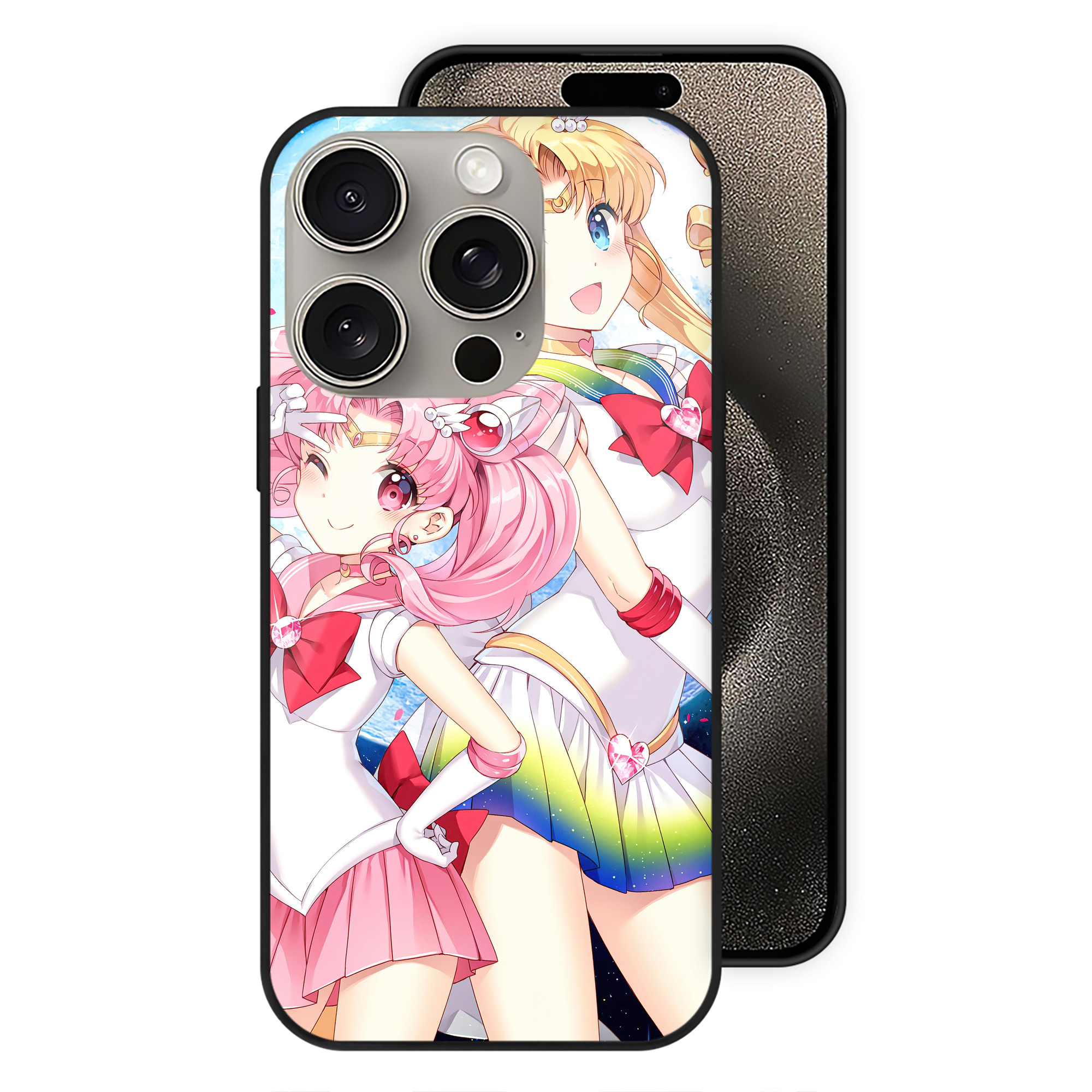 （画像用） 美少女戦士セーラームーン Sailor Moon 【iPhone15Pro対応】スマホケース 耐衝撃＆黄変防止 背面ガラス