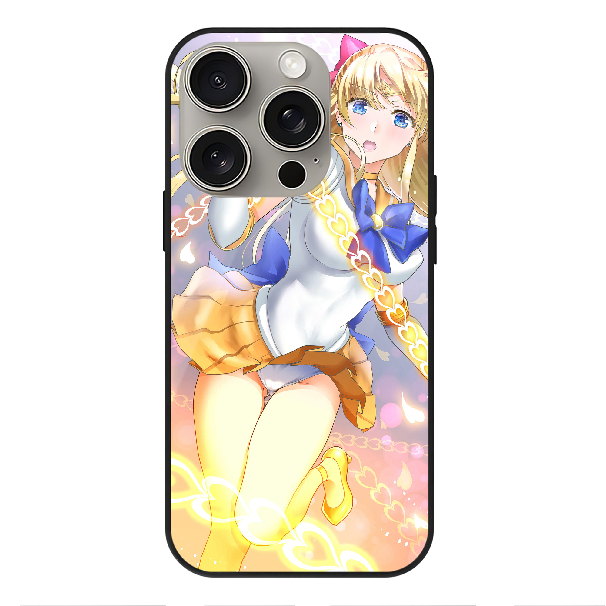 （画像用） 美少女戦士セーラームーン Sailor Moon 【iPhone15Pro対応】スマホケース 耐衝撃＆黄変防止 背面ガラス