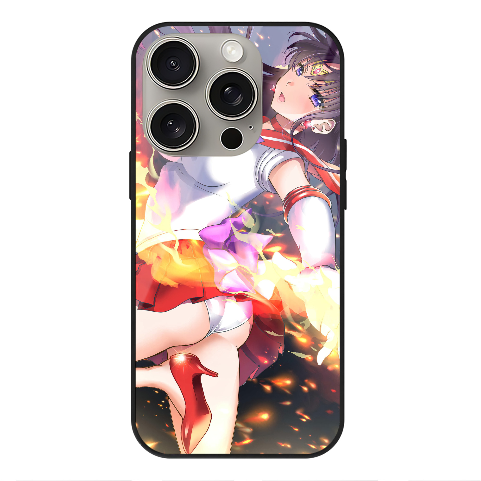 （画像用） 美少女戦士セーラームーン Sailor Moon 【iPhone15Pro対応】スマホケース 耐衝撃＆黄変防止 背面ガラス