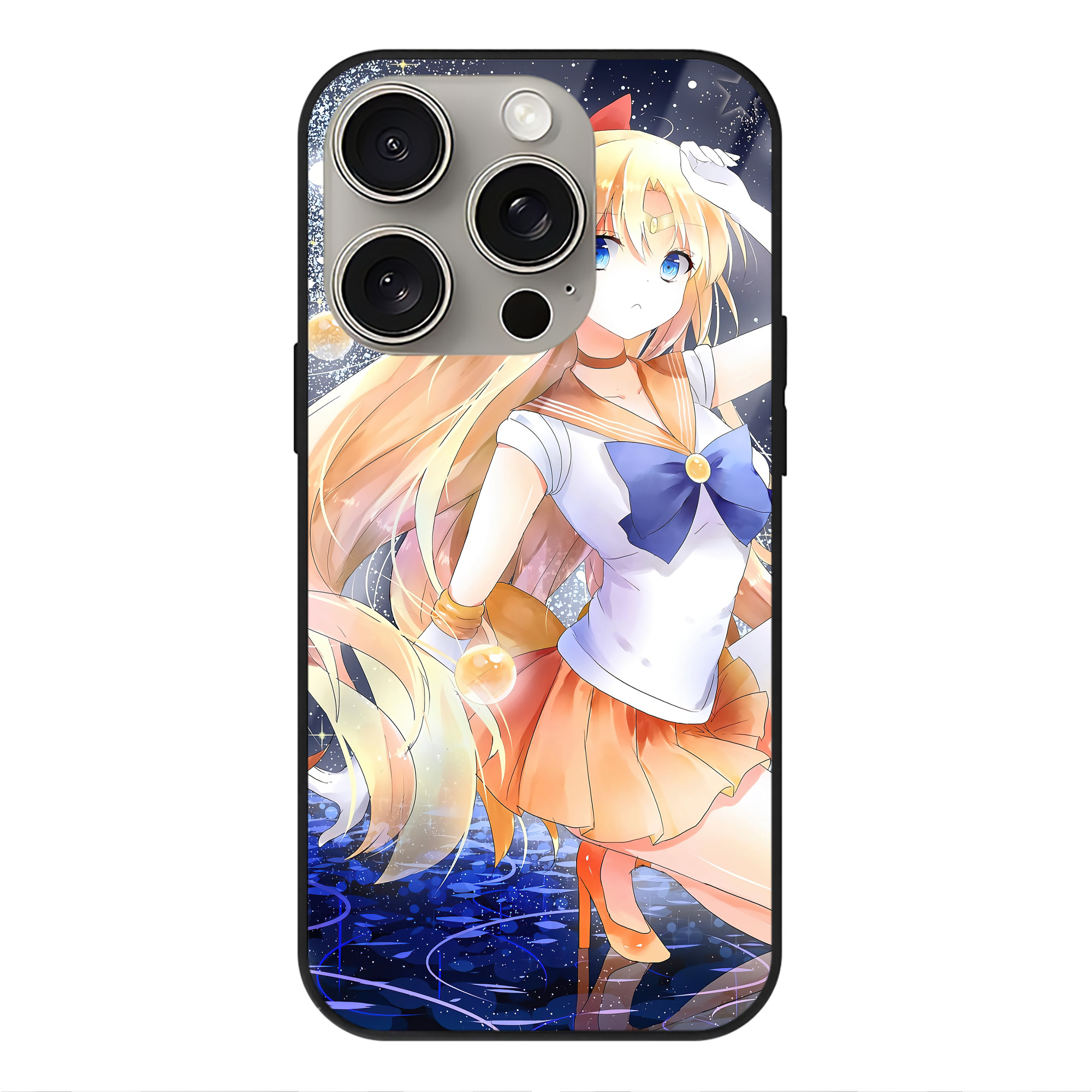（画像用） 美少女戦士セーラームーン Sailor Moon 【iPhone15Pro対応】スマホケース 耐衝撃＆黄変防止 背面ガラス