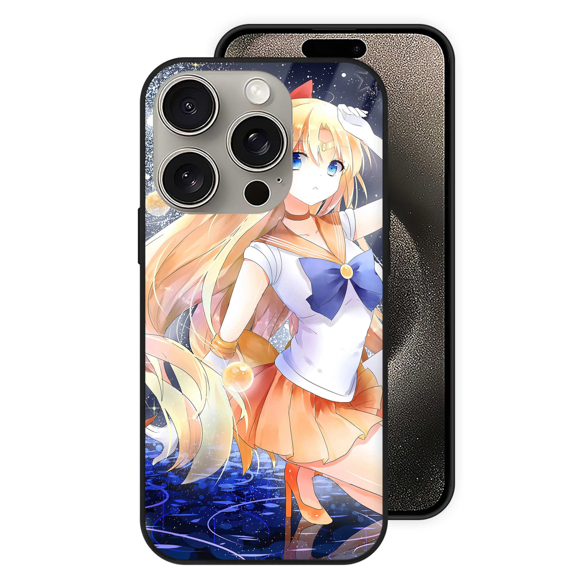 （画像用） 美少女戦士セーラームーン Sailor Moon 【iPhone15Pro対応】スマホケース 耐衝撃＆黄変防止 背面ガラス