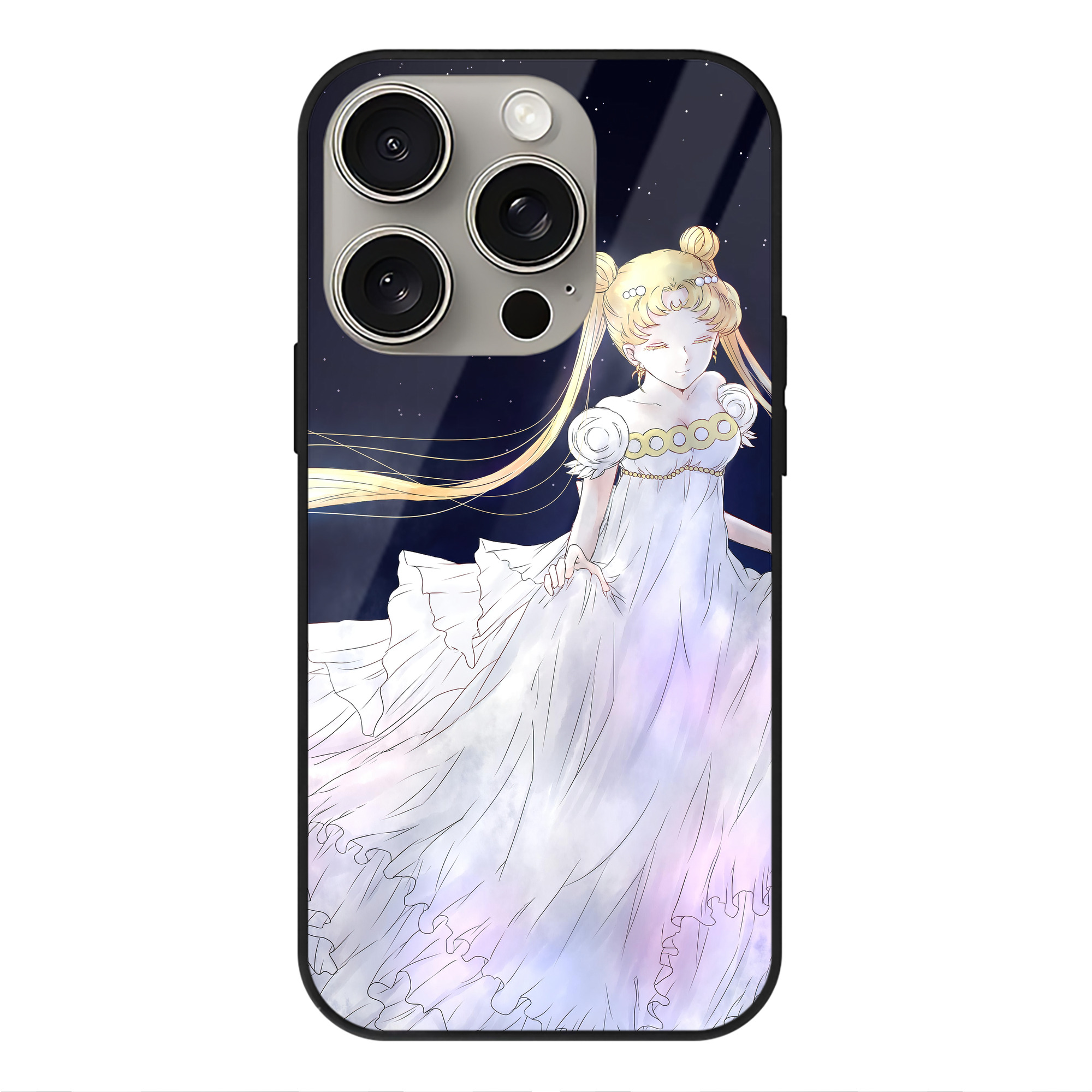 （画像用） 美少女戦士セーラームーン Sailor Moon 【iPhone15Pro対応】スマホケース 耐衝撃＆黄変防止 背面ガラス