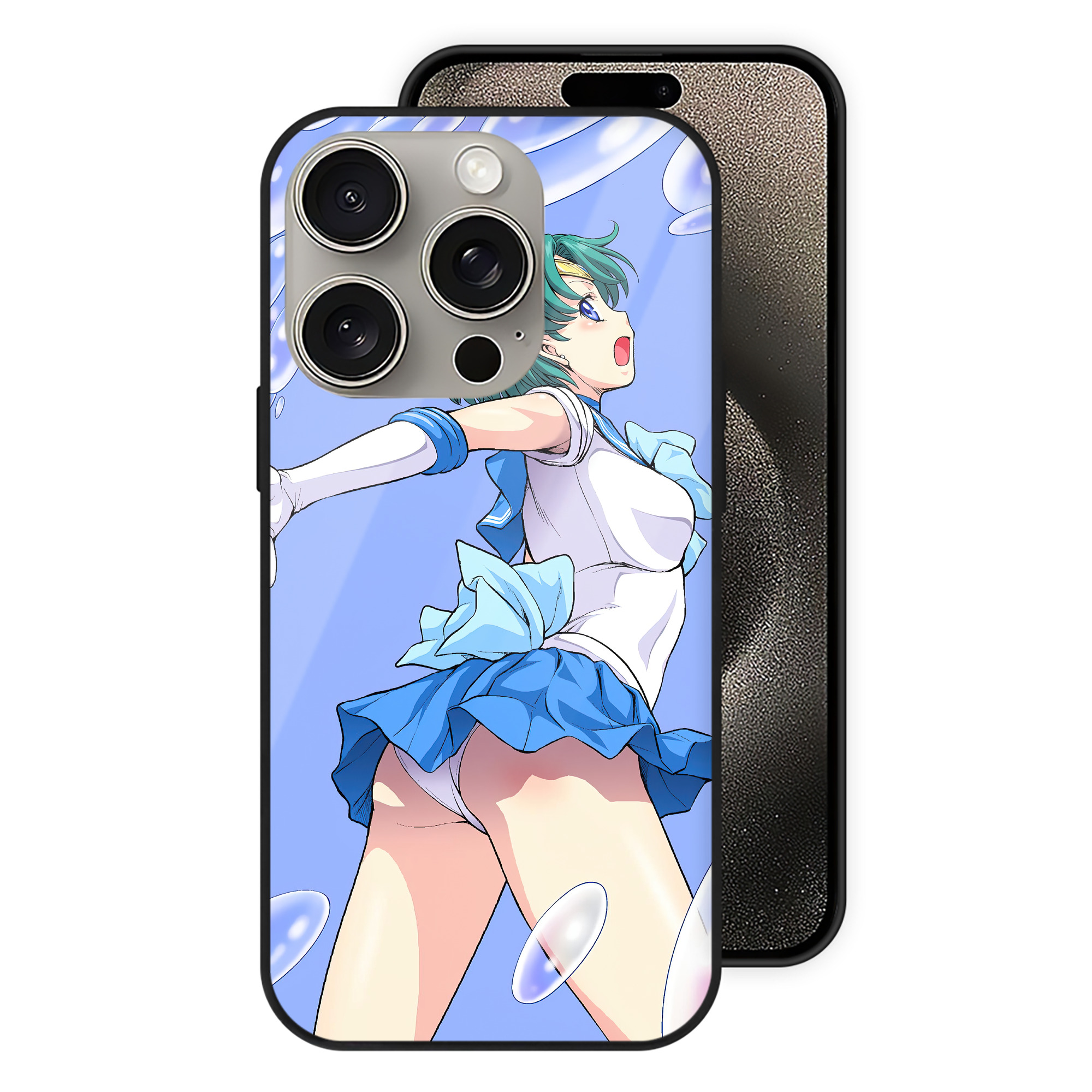 （画像用） 美少女戦士セーラームーン Sailor Moon 【iPhone15Pro対応】スマホケース 耐衝撃＆黄変防止 背面ガラス