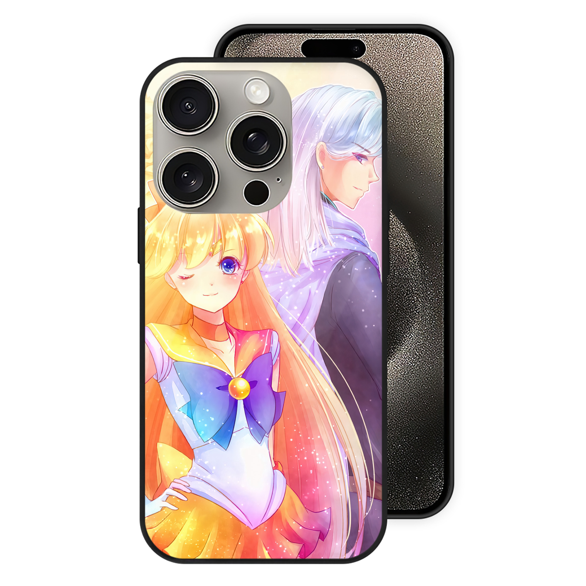 （画像用） 美少女戦士セーラームーン Sailor Moon 【iPhone15Pro対応】スマホケース 耐衝撃＆黄変防止 背面ガラス