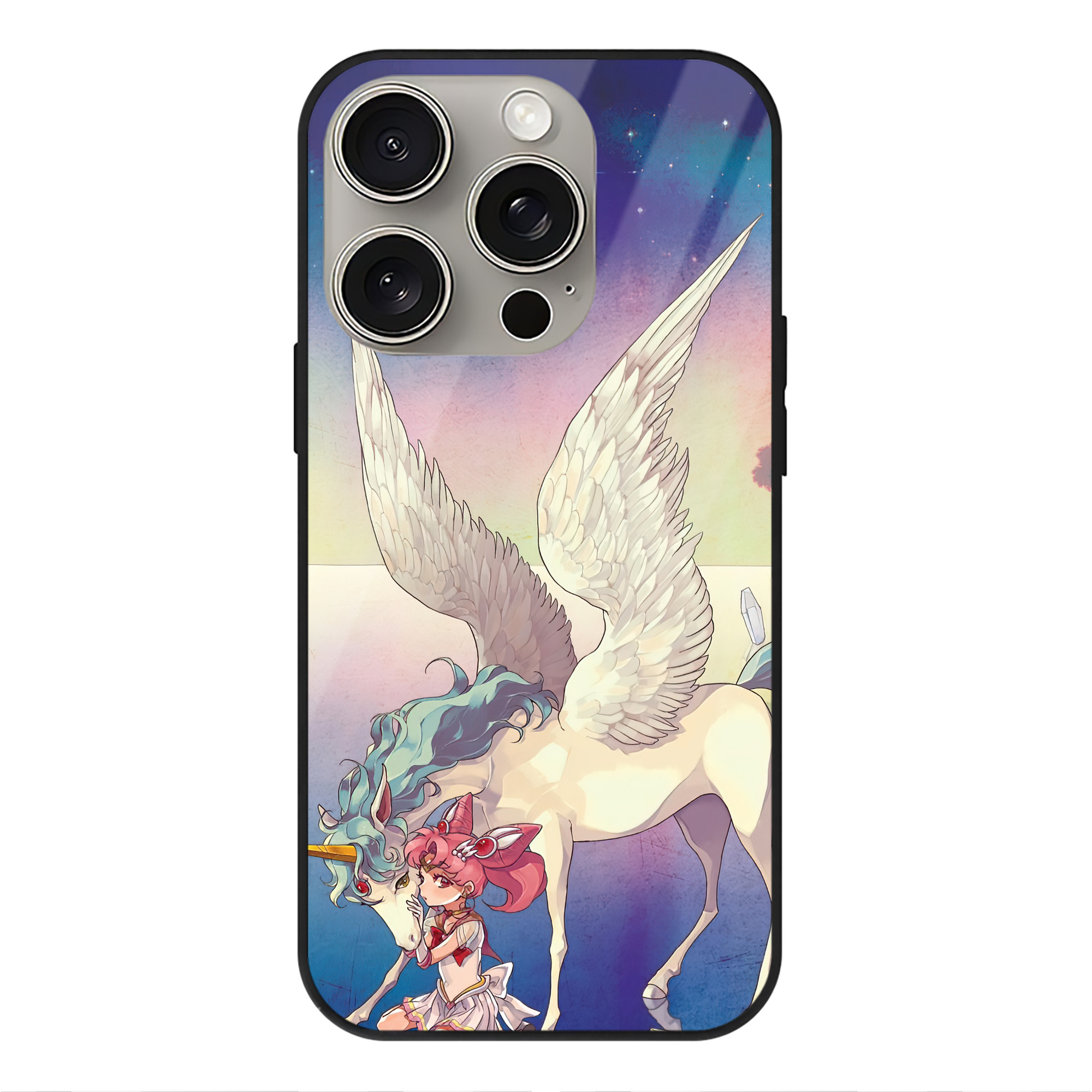 （画像用） 美少女戦士セーラームーン Sailor Moon 【iPhone15Pro対応】スマホケース 耐衝撃＆黄変防止 背面ガラス