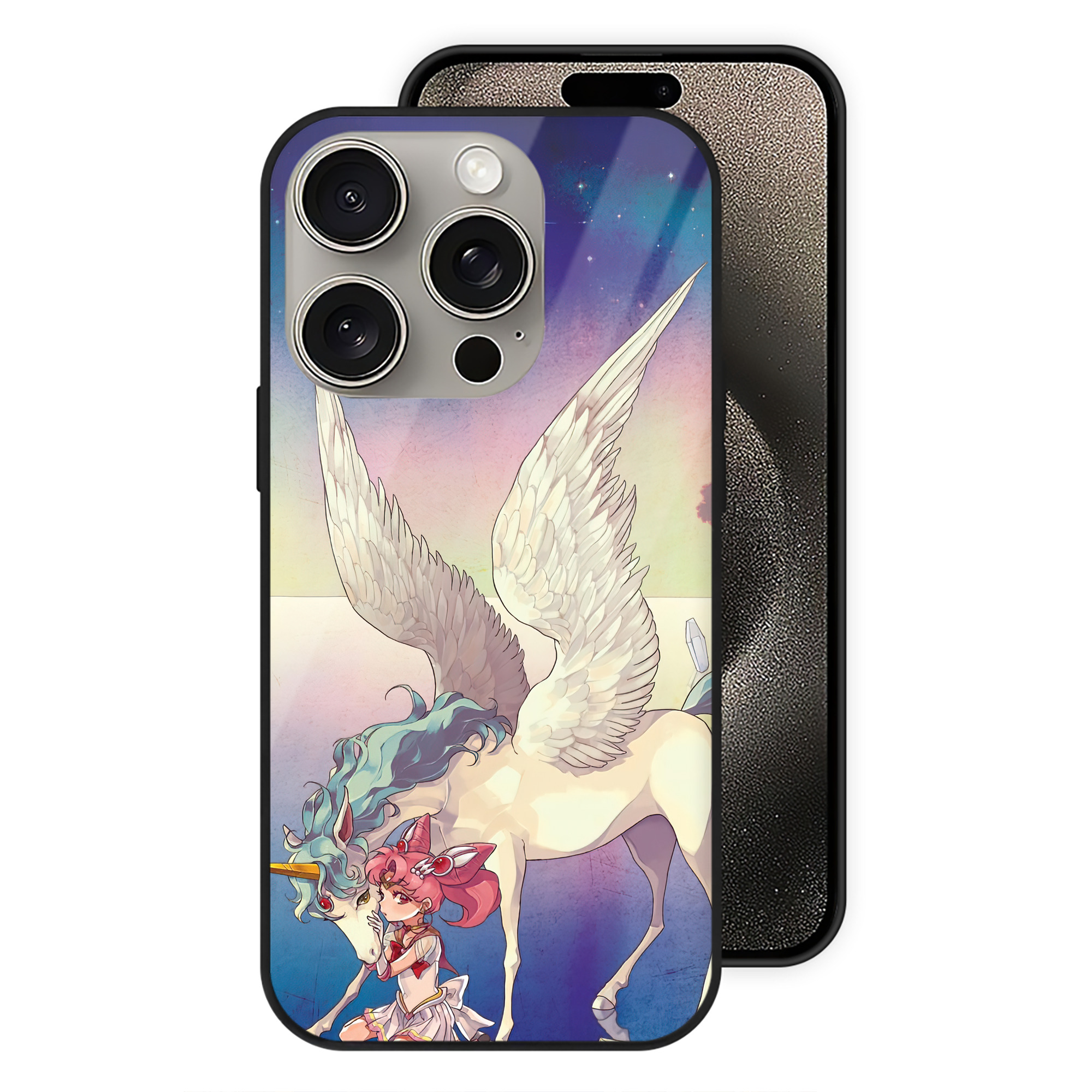 （画像用） 美少女戦士セーラームーン Sailor Moon 【iPhone15Pro対応】スマホケース 耐衝撃＆黄変防止 背面ガラス