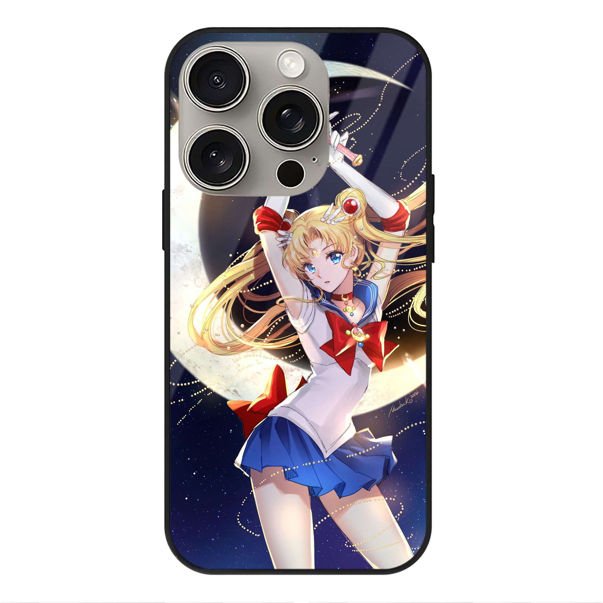 （画像用） 美少女戦士セーラームーン Sailor Moon 【iPhone15Pro対応】スマホケース 耐衝撃＆黄変防止 背面ガラス