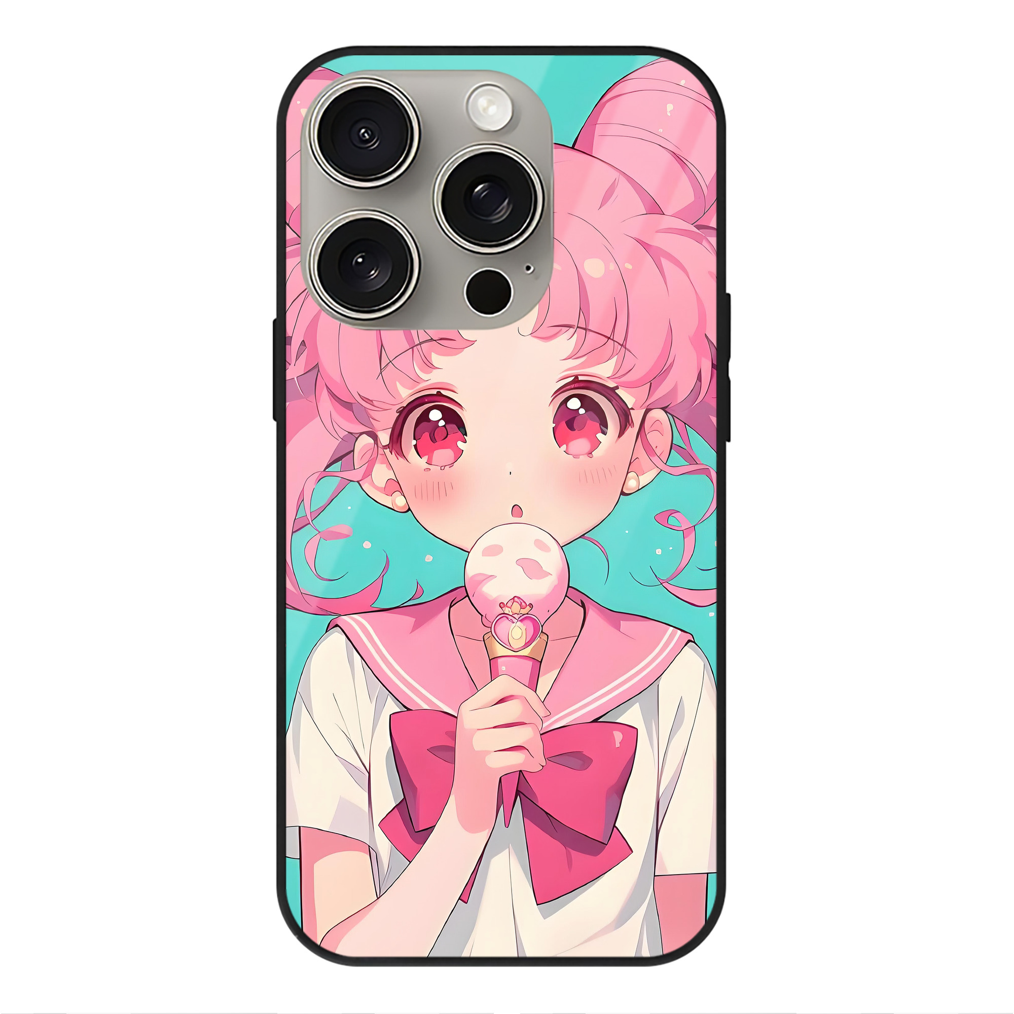 （画像用） 美少女戦士セーラームーン Sailor Moon 【iPhone15Pro対応】スマホケース 耐衝撃＆黄変防止 背面ガラス