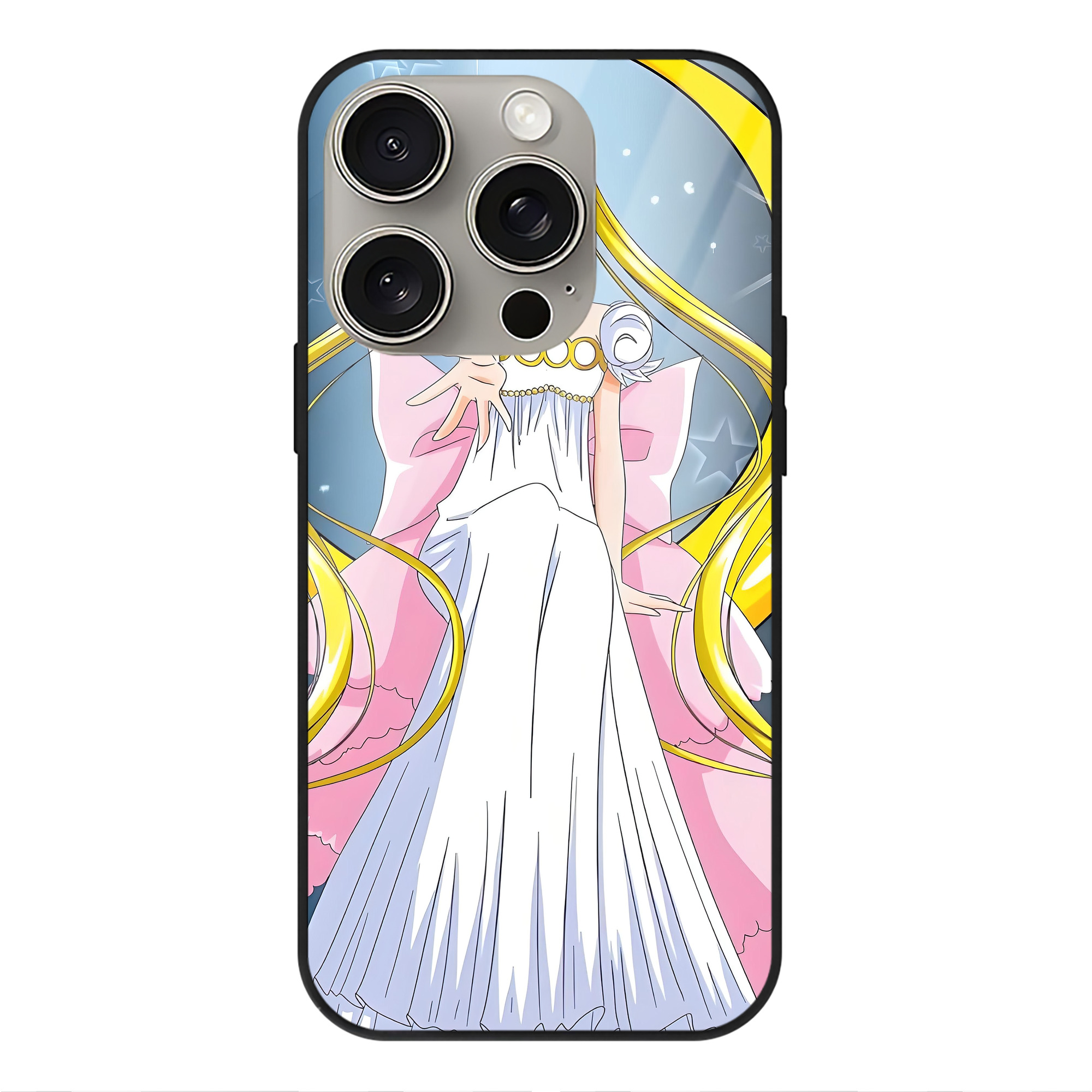 （画像用） 美少女戦士セーラームーン Sailor Moon 【iPhone15Pro対応】スマホケース 耐衝撃＆黄変防止 背面ガラス