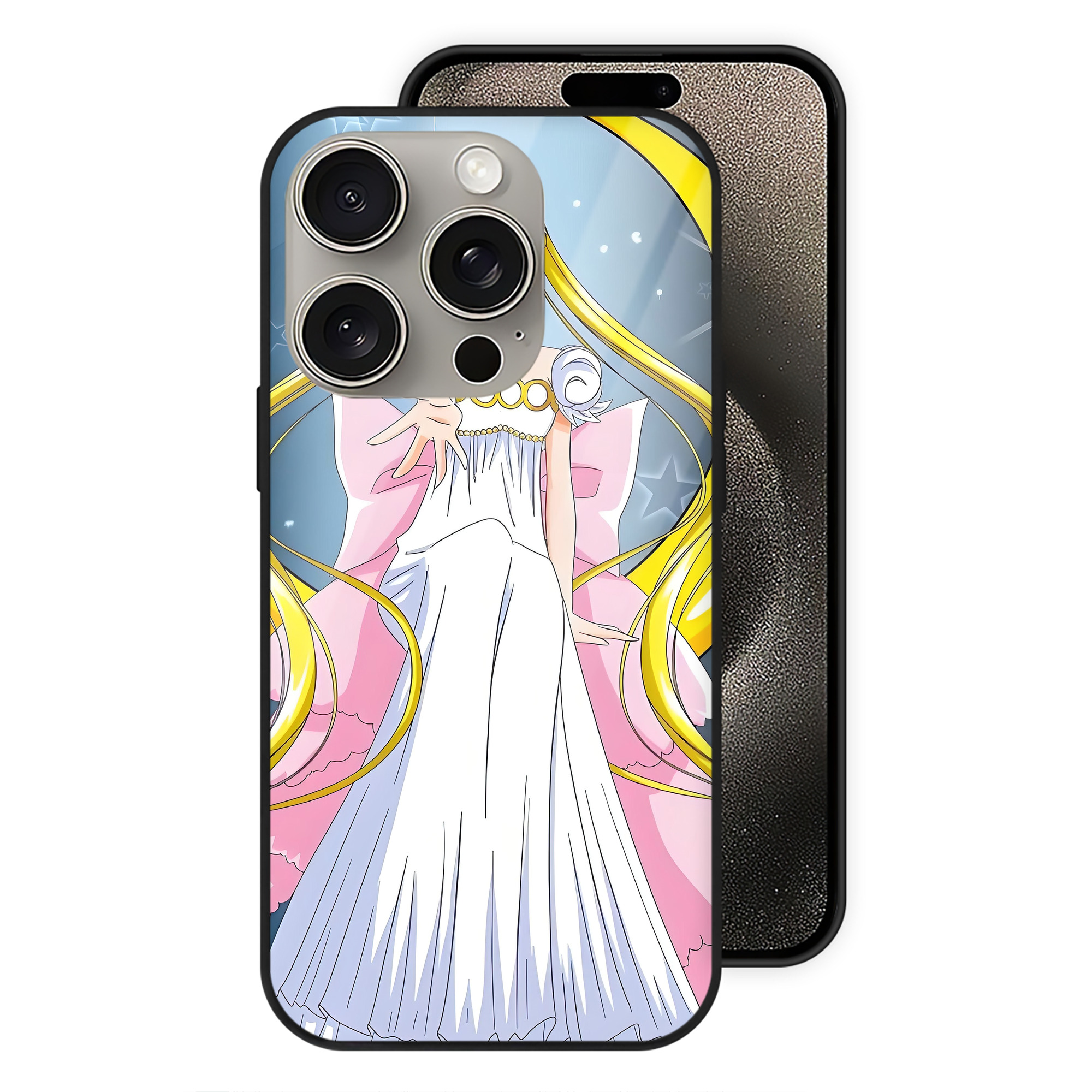 （画像用） 美少女戦士セーラームーン Sailor Moon 【iPhone15Pro対応】スマホケース 耐衝撃＆黄変防止 背面ガラス