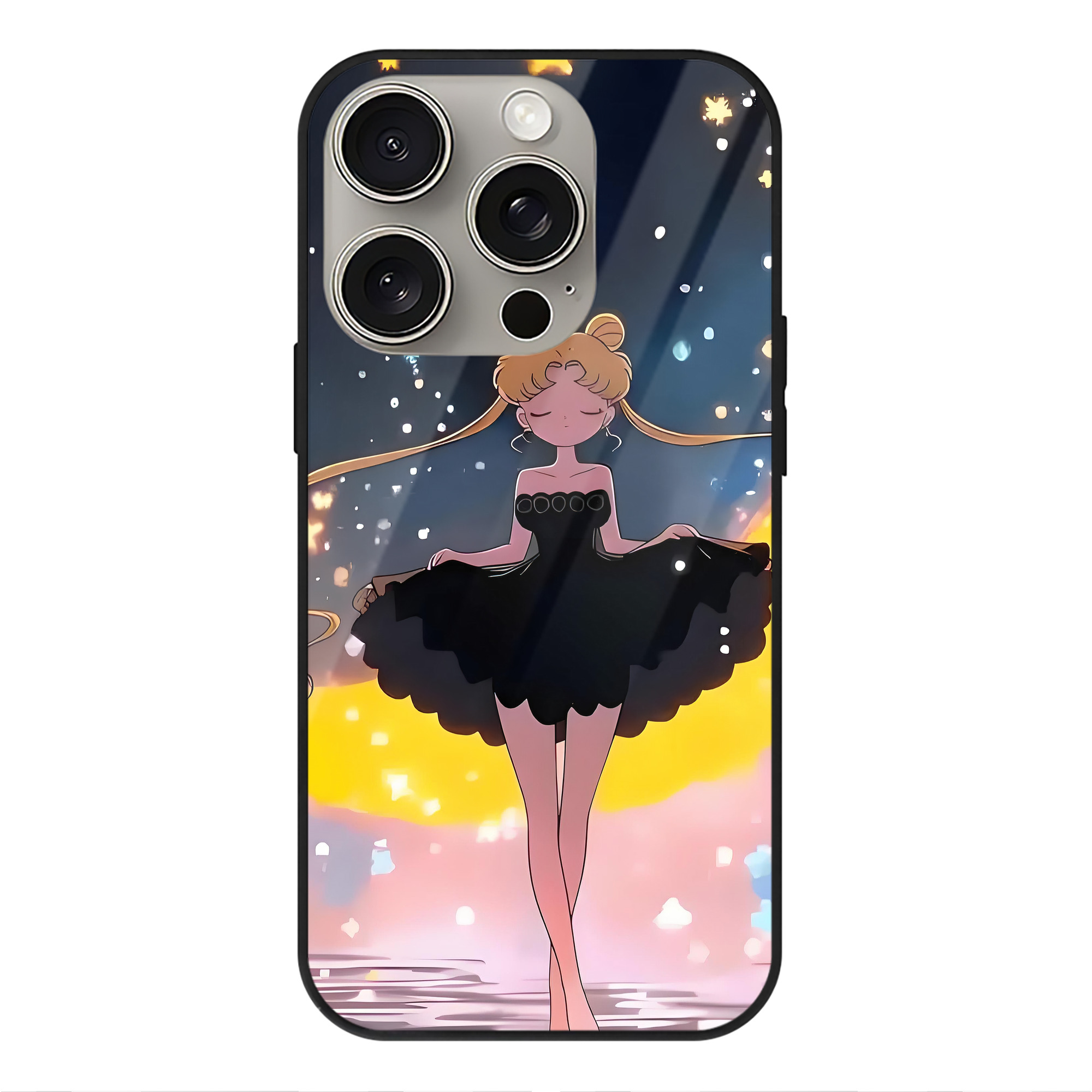 （画像用） 美少女戦士セーラームーン Sailor Moon 【iPhone15Pro対応】スマホケース 耐衝撃＆黄変防止 背面ガラス