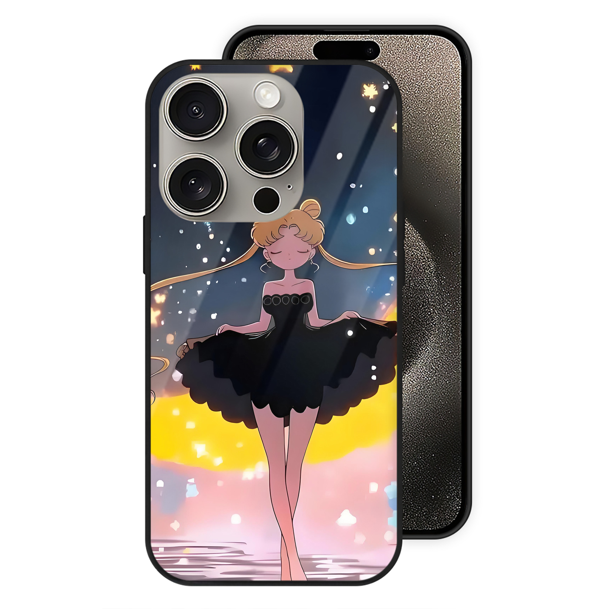 （画像用） 美少女戦士セーラームーン Sailor Moon 【iPhone15Pro対応】スマホケース 耐衝撃＆黄変防止 背面ガラス