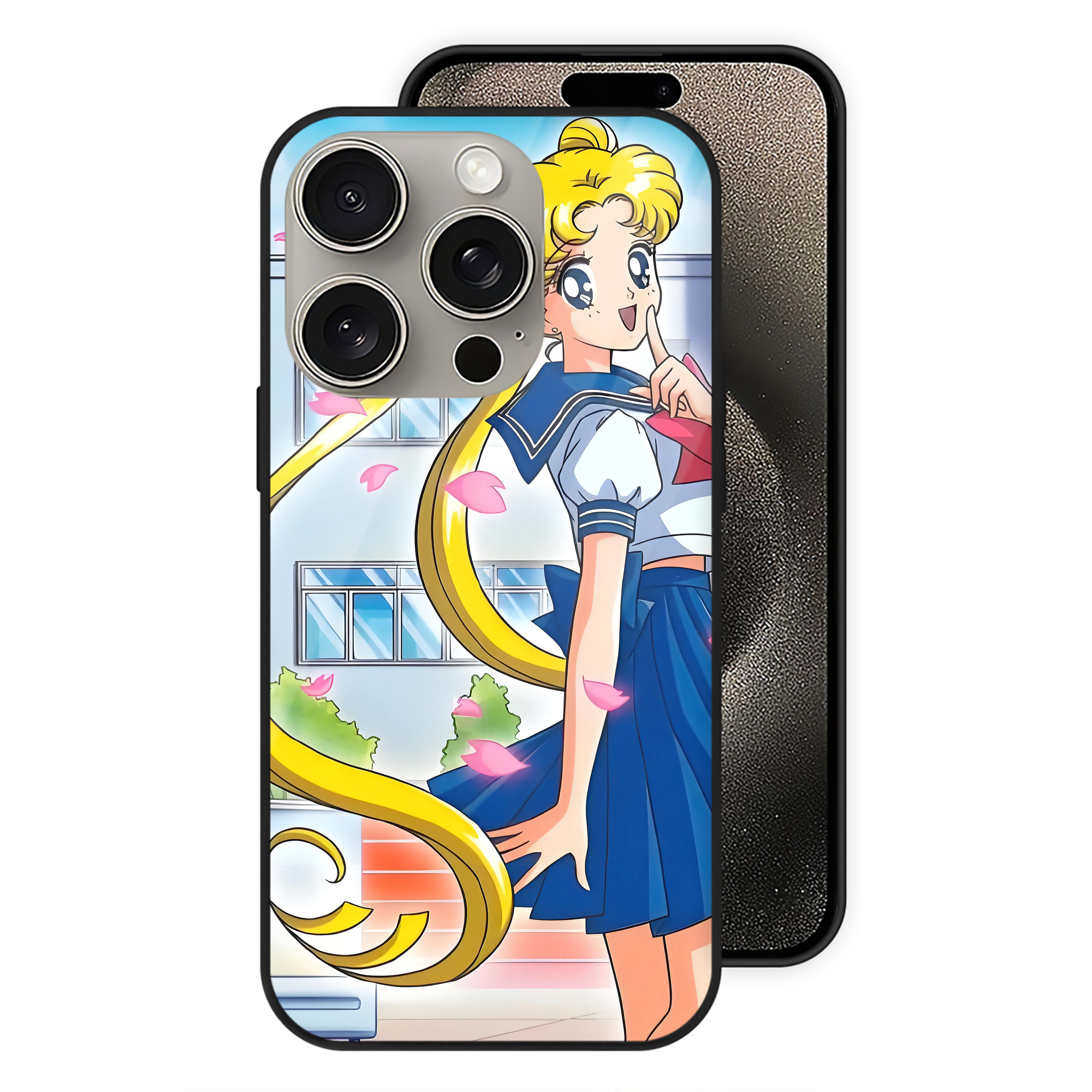 （画像用） 美少女戦士セーラームーン Sailor Moon 【iPhone15Pro対応】スマホケース 耐衝撃＆黄変防止 背面ガラス