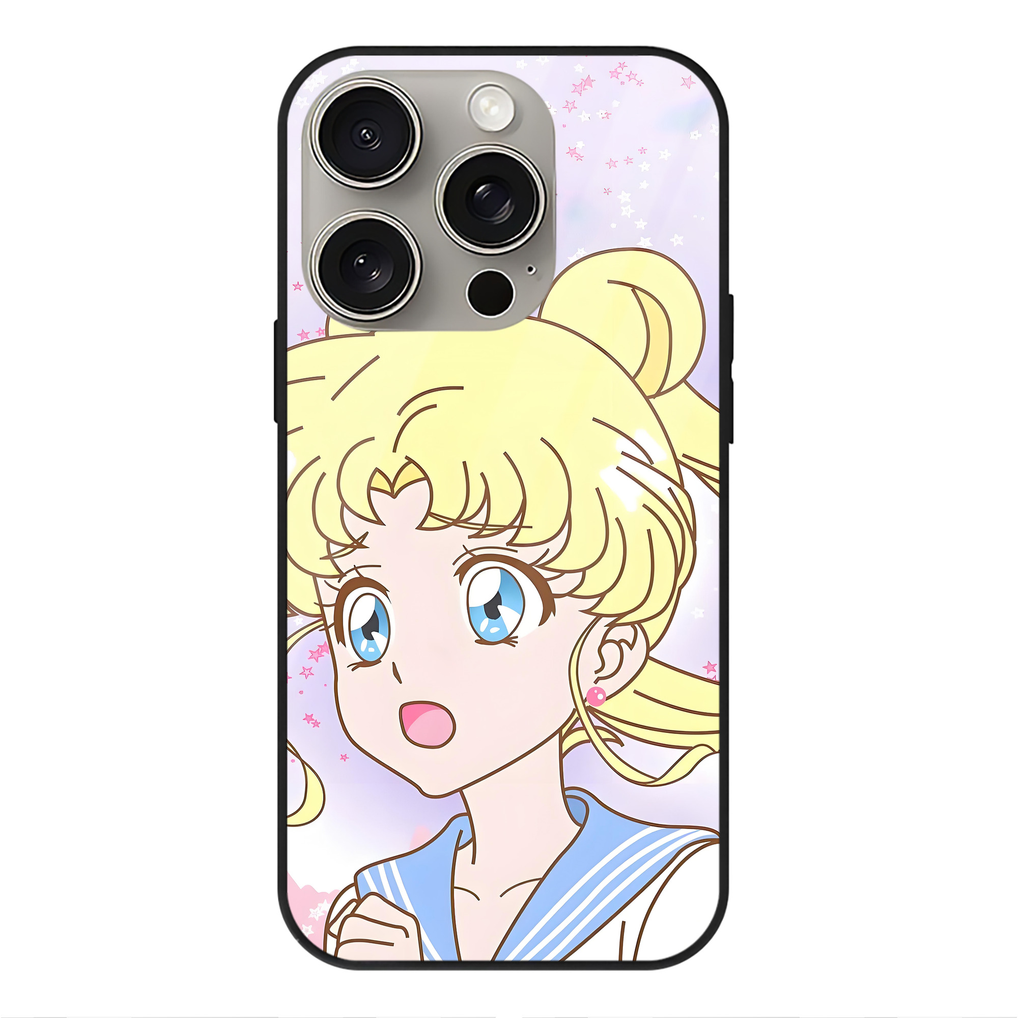 （画像用） 美少女戦士セーラームーン Sailor Moon 【iPhone15Pro対応】スマホケース 耐衝撃＆黄変防止 背面ガラス