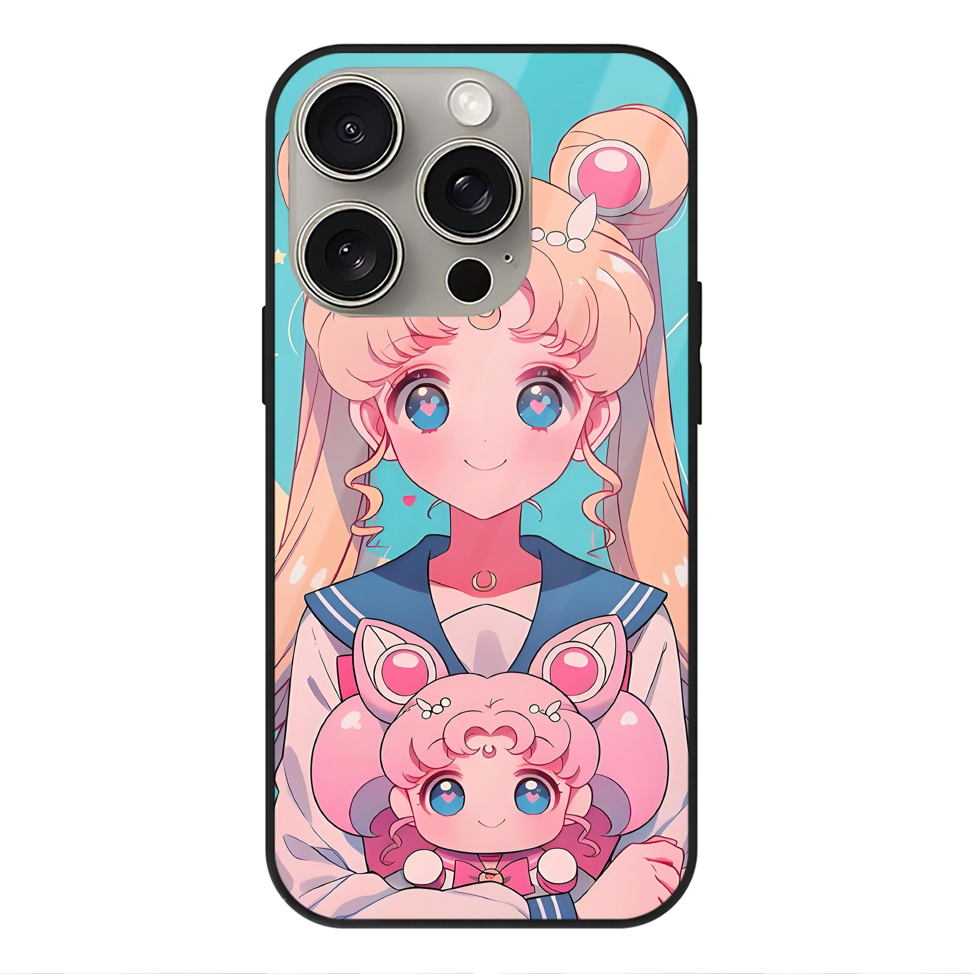 （画像用） 美少女戦士セーラームーン Sailor Moon 【iPhone15Pro対応】スマホケース 耐衝撃＆黄変防止 背面ガラス