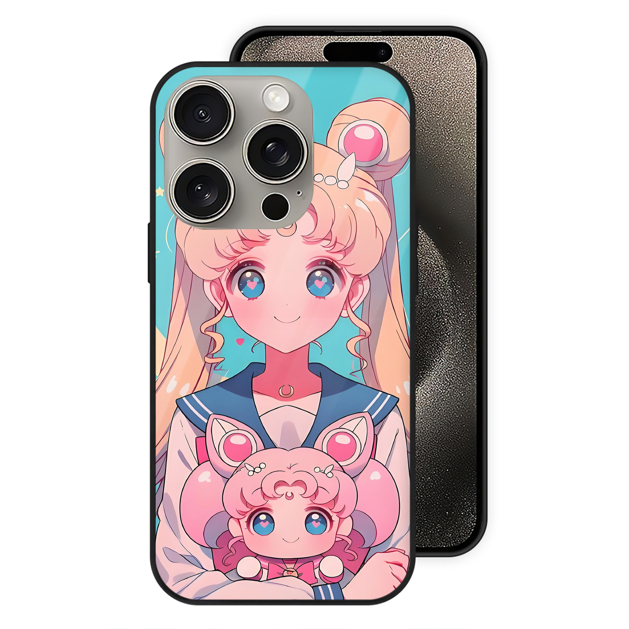 （画像用） 美少女戦士セーラームーン Sailor Moon 【iPhone15Pro対応】スマホケース 耐衝撃＆黄変防止 背面ガラス