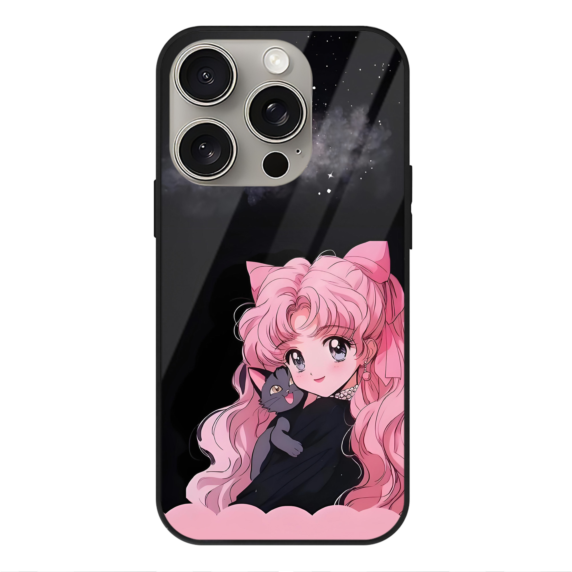 （画像用） 美少女戦士セーラームーン Sailor Moon 【iPhone15Pro対応】スマホケース 耐衝撃＆黄変防止 背面ガラス