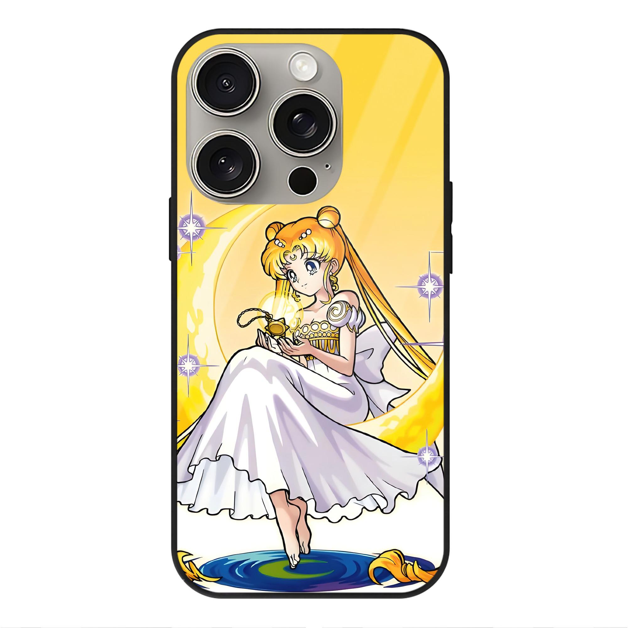 （画像用） 美少女戦士セーラームーン Sailor Moon 【iPhone15Pro対応】スマホケース 耐衝撃＆黄変防止 背面ガラス