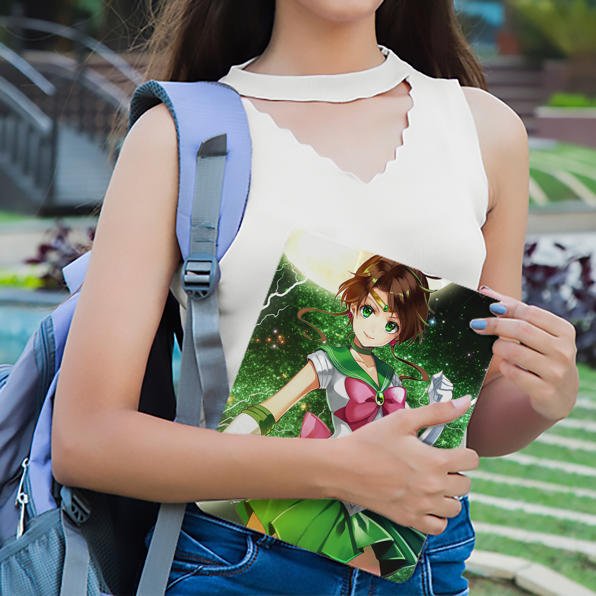 美少女戦士セーラームーン Sailor Moon IPad ケース ペン収納付き 三つ折りスタンド PUレザー×シリコン 対応機種9.5/10.5/10.9インチ