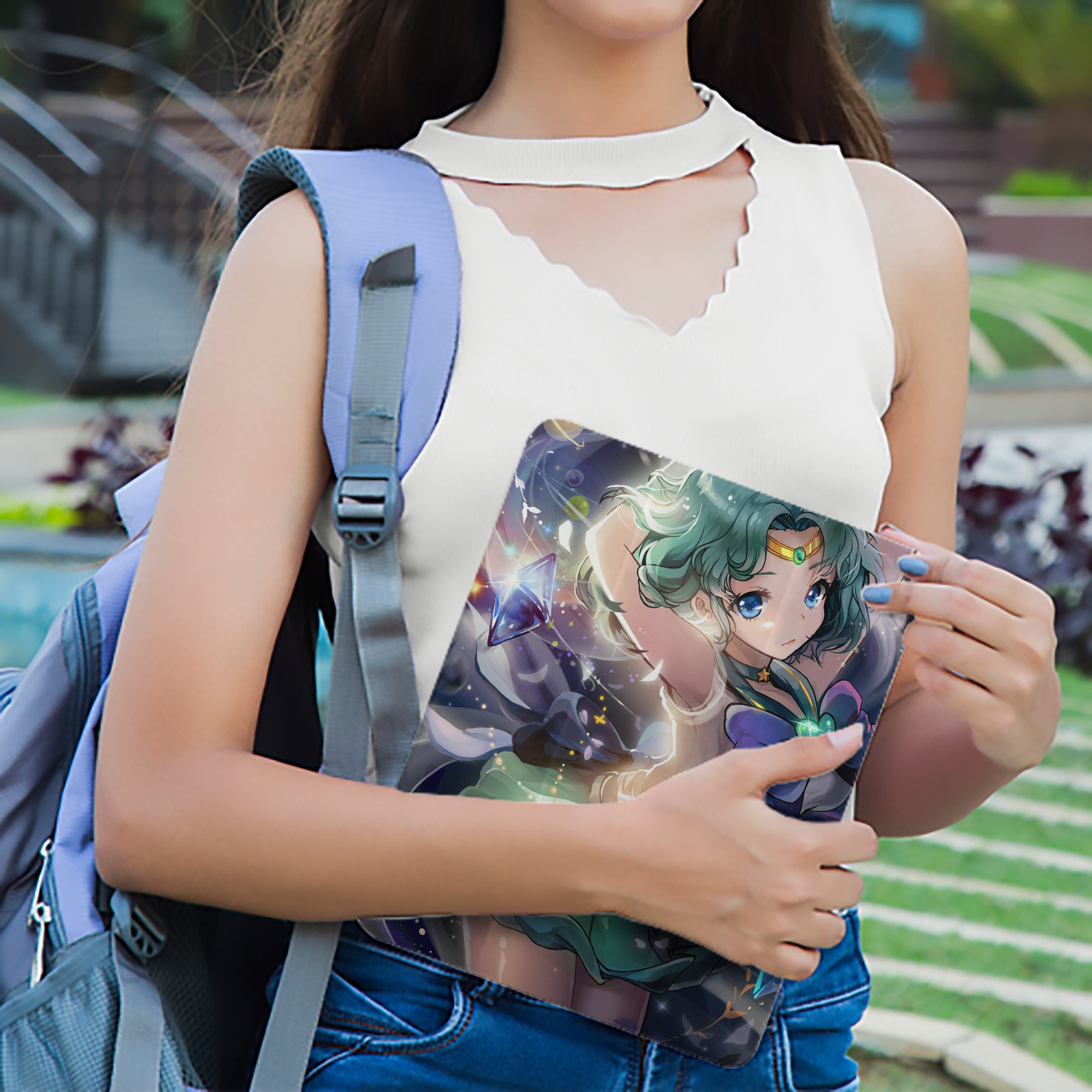美少女戦士セーラームーン Sailor Moon IPad ケース ペン収納付き 三つ折りスタンド PUレザー×シリコン 対応機種9.5/10.5/10.9インチ