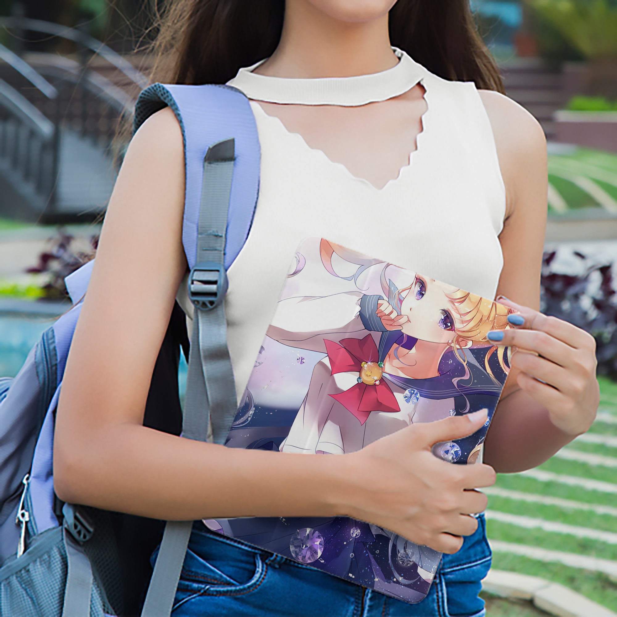 美少女戦士セーラームーン Sailor Moon IPad ケース ペン収納付き 三つ折りスタンド PUレザー×シリコン 対応機種9.5/10.5/10.9インチ