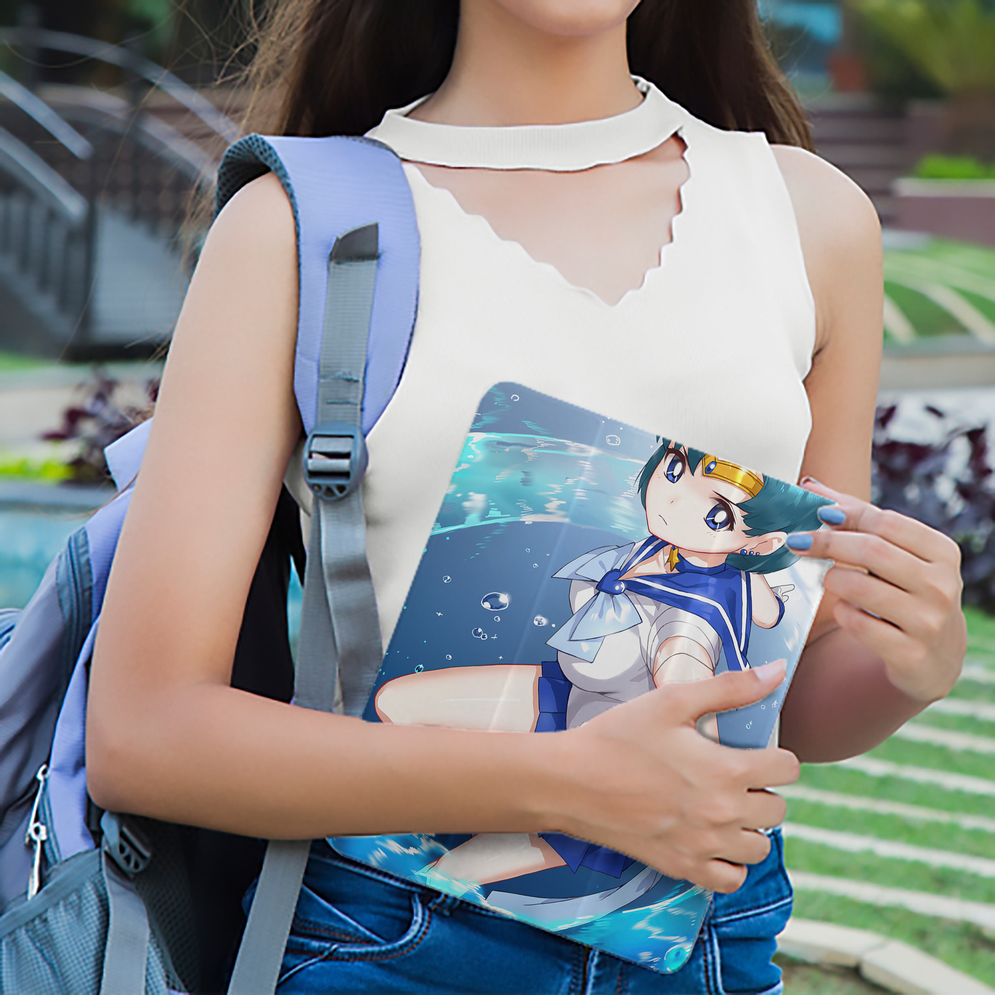 美少女戦士セーラームーン Sailor Moon IPad ケース ペン収納付き 三つ折りスタンド PUレザー×シリコン 対応機種9.5/10.5/10.9インチ