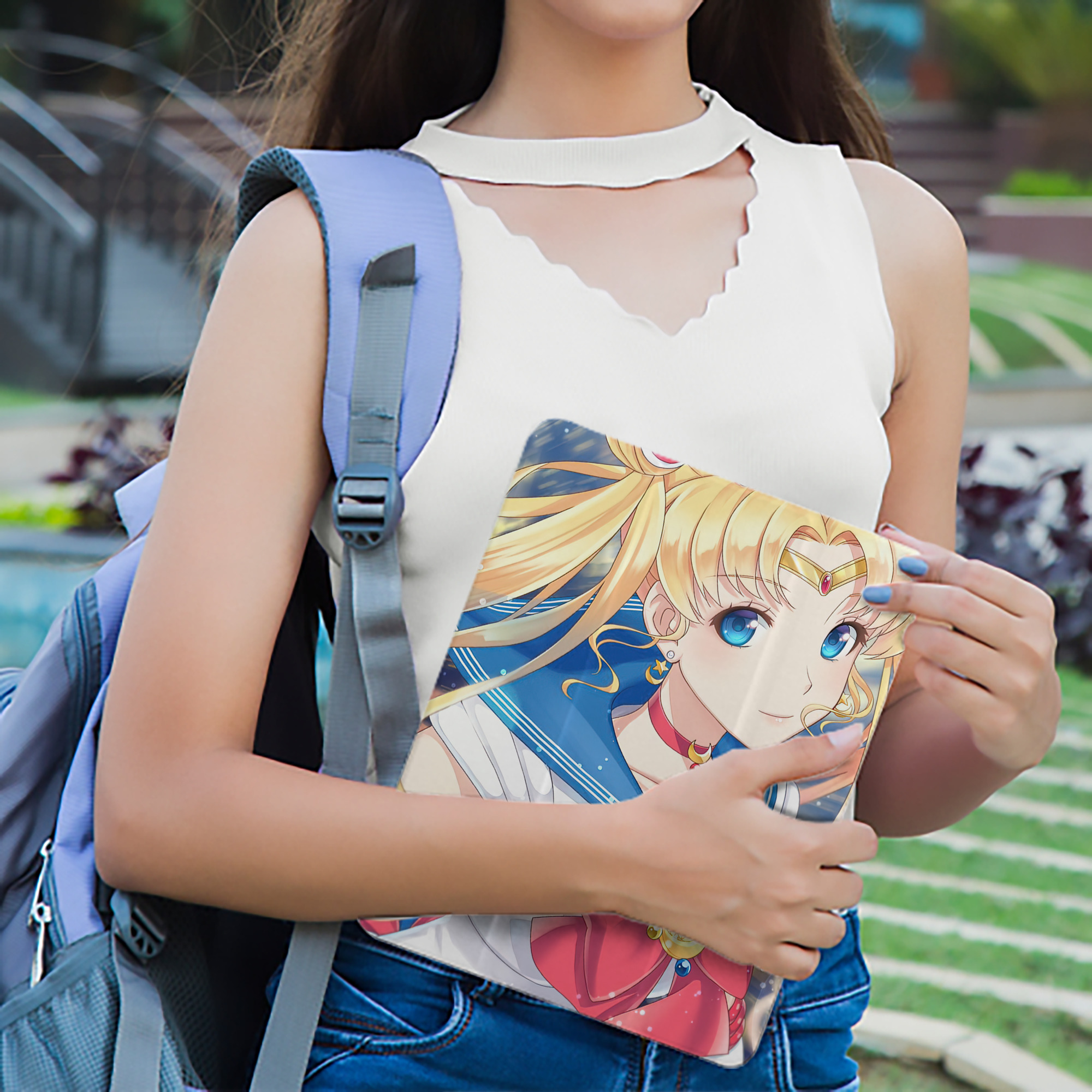 美少女戦士セーラームーン Sailor Moon IPad ケース ペン収納付き 三つ折りスタンド PUレザー×シリコン 対応機種9.5/10.5/10.9インチ