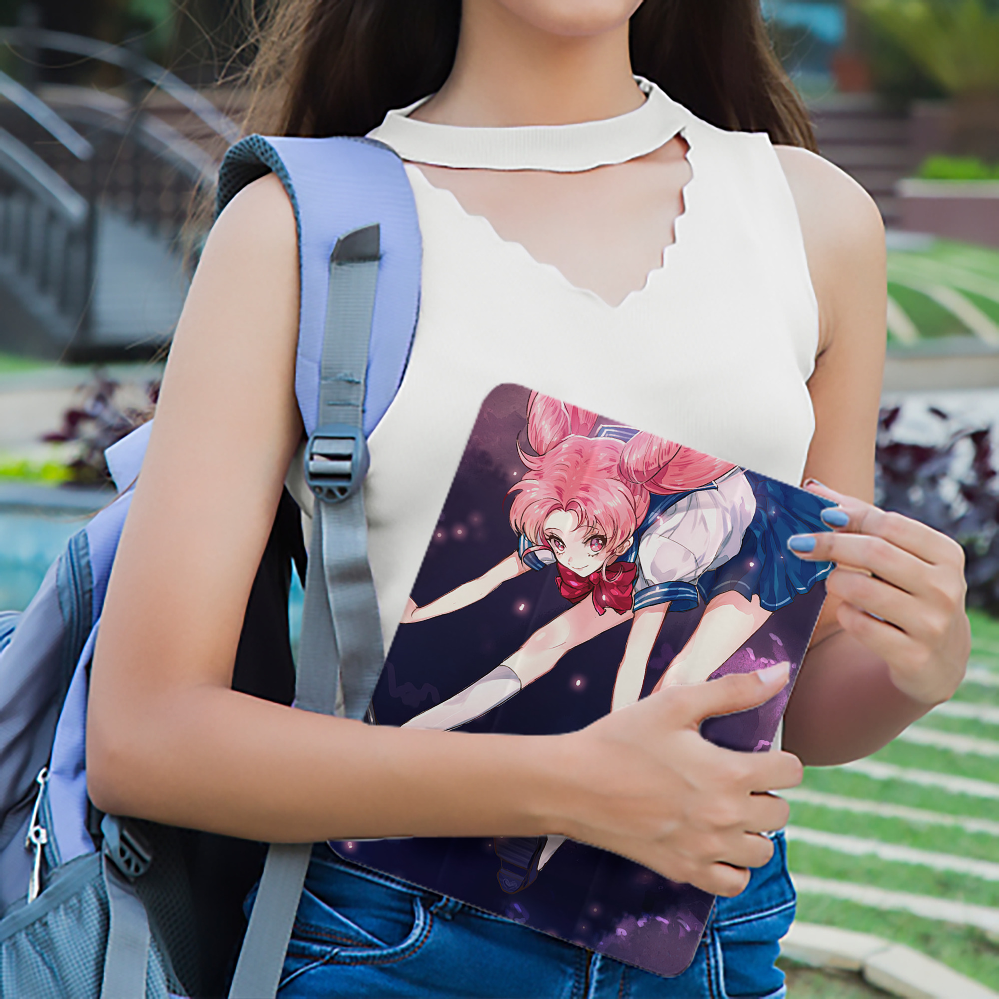 美少女戦士セーラームーン Sailor Moon IPad ケース ペン収納付き 三つ折りスタンド PUレザー×シリコン 対応機種9.5/10.5/10.9インチ
