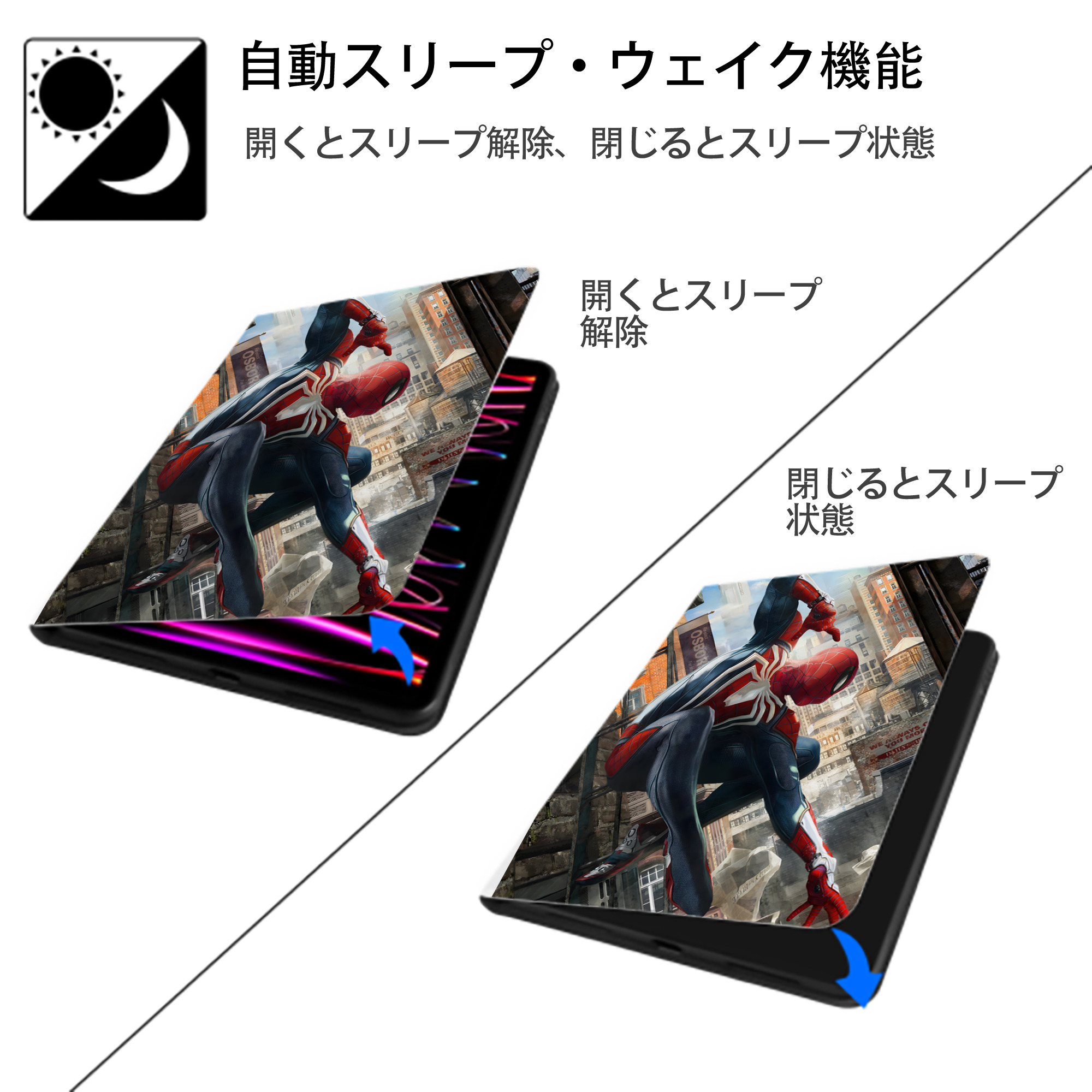 美少女戦士セーラームーン Sailor Moon IPad ケース ペン収納付き 三つ折りスタンド PUレザー×シリコン 対応機種9.5/10.5/10.9インチ