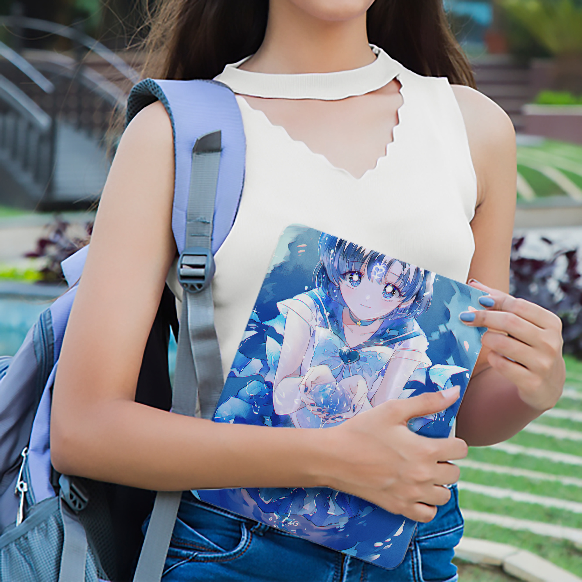 美少女戦士セーラームーン Sailor Moon IPad ケース ペン収納付き 三つ折りスタンド PUレザー×シリコン 対応機種9.5/10.5/10.9インチ